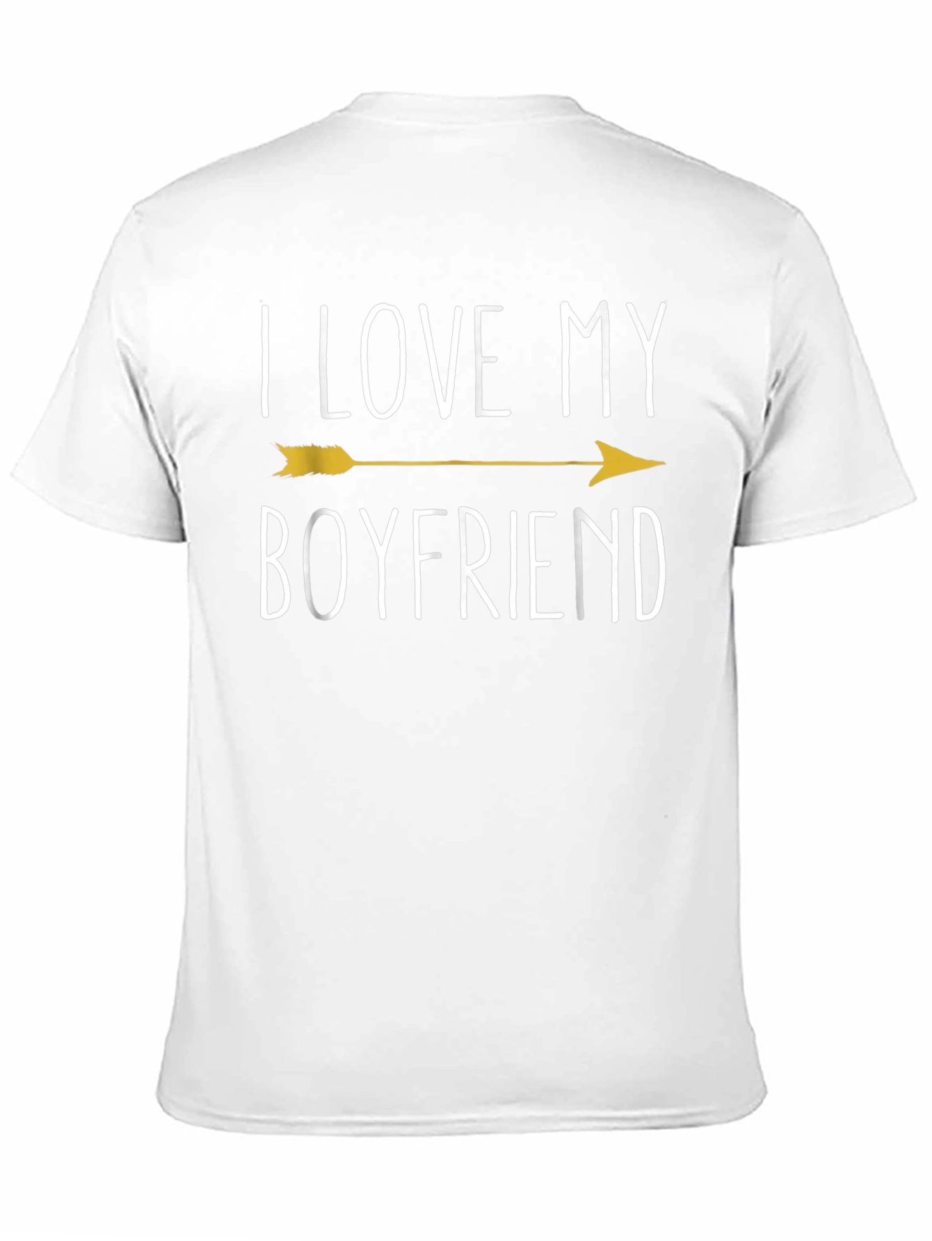 I Love My Boyfriend T-Shirt - Novelty Arrow Design