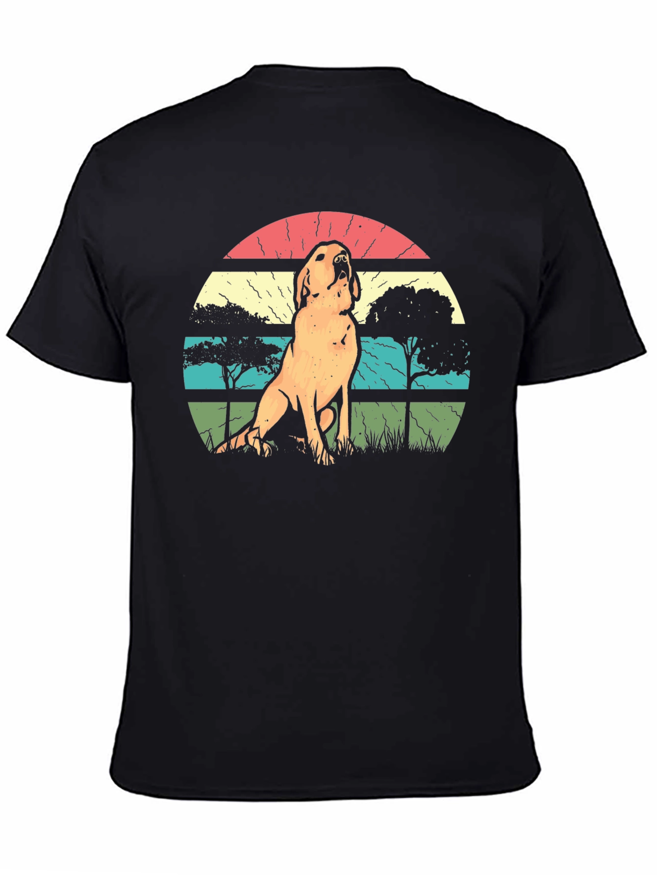 Retro Dog Silhouette Graphic T-Shirt