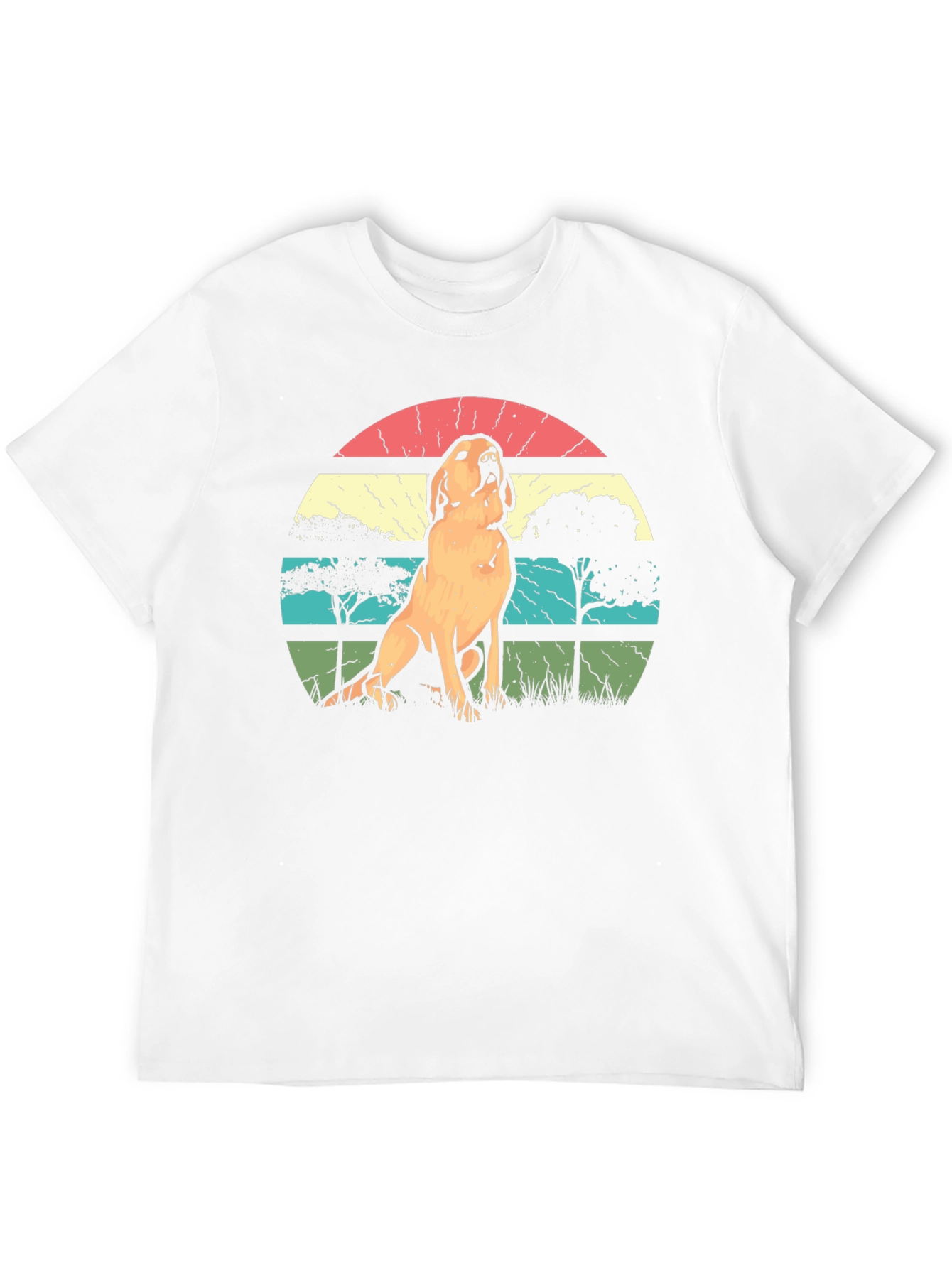 Retro Dog Silhouette Graphic T-Shirt