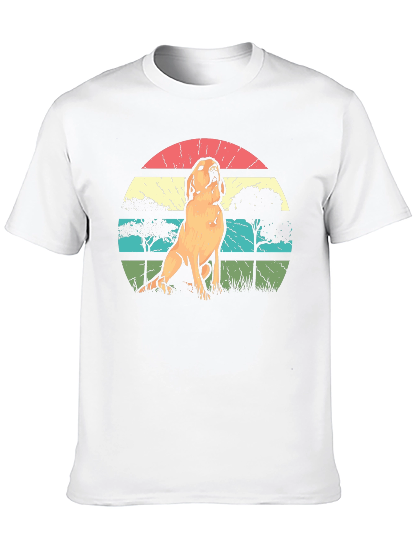 Retro Dog Silhouette Graphic T-Shirt