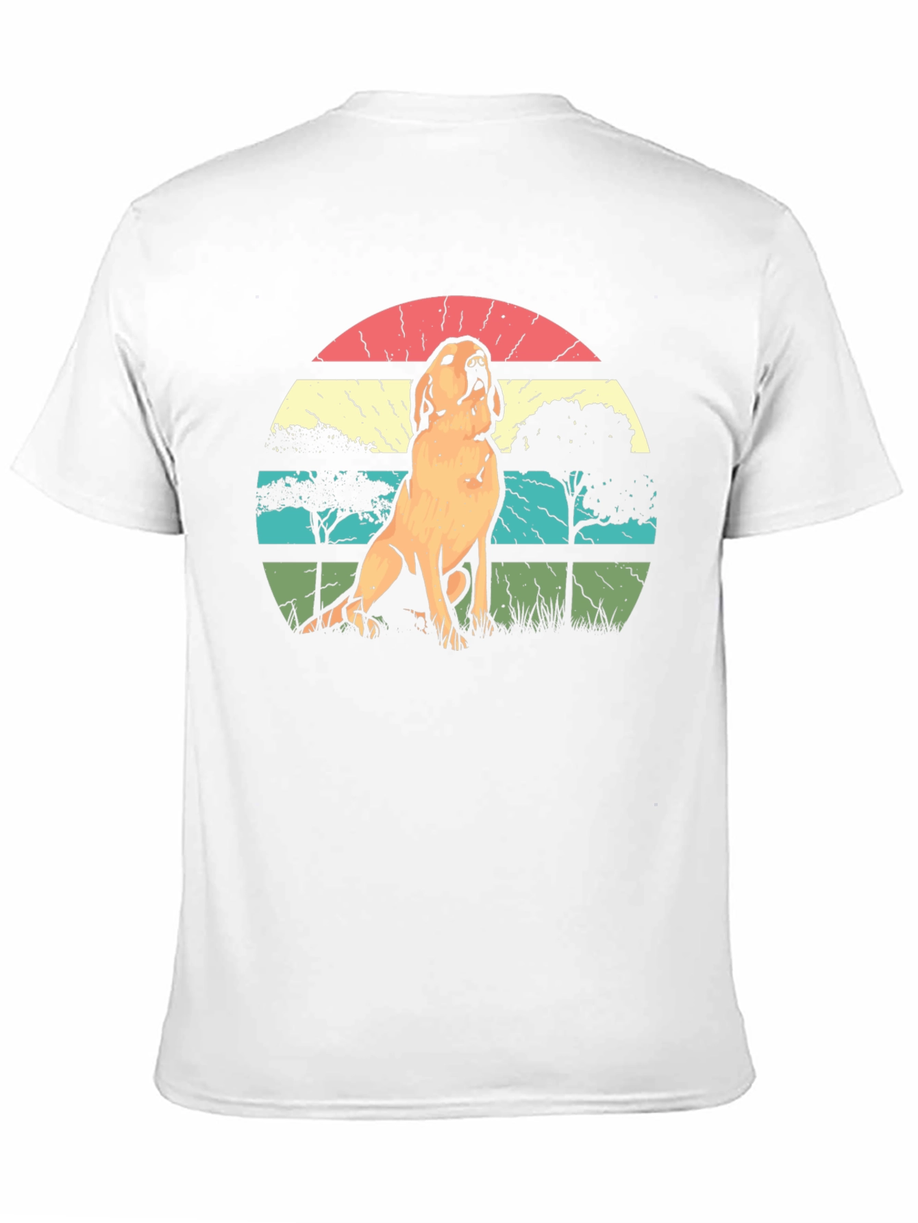 Retro Dog Silhouette Graphic T-Shirt