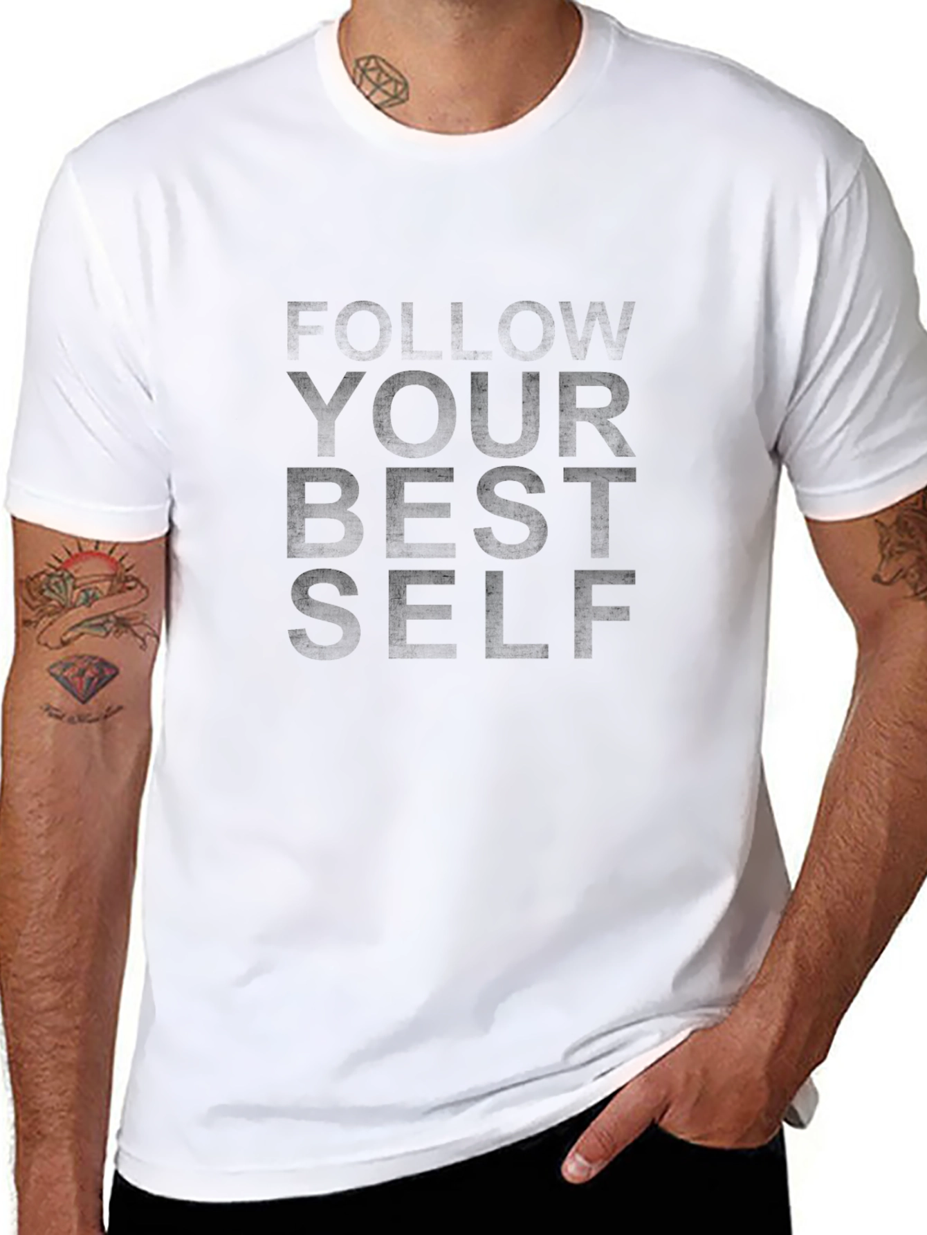 Follow Your Best Self Black Graphic Tee