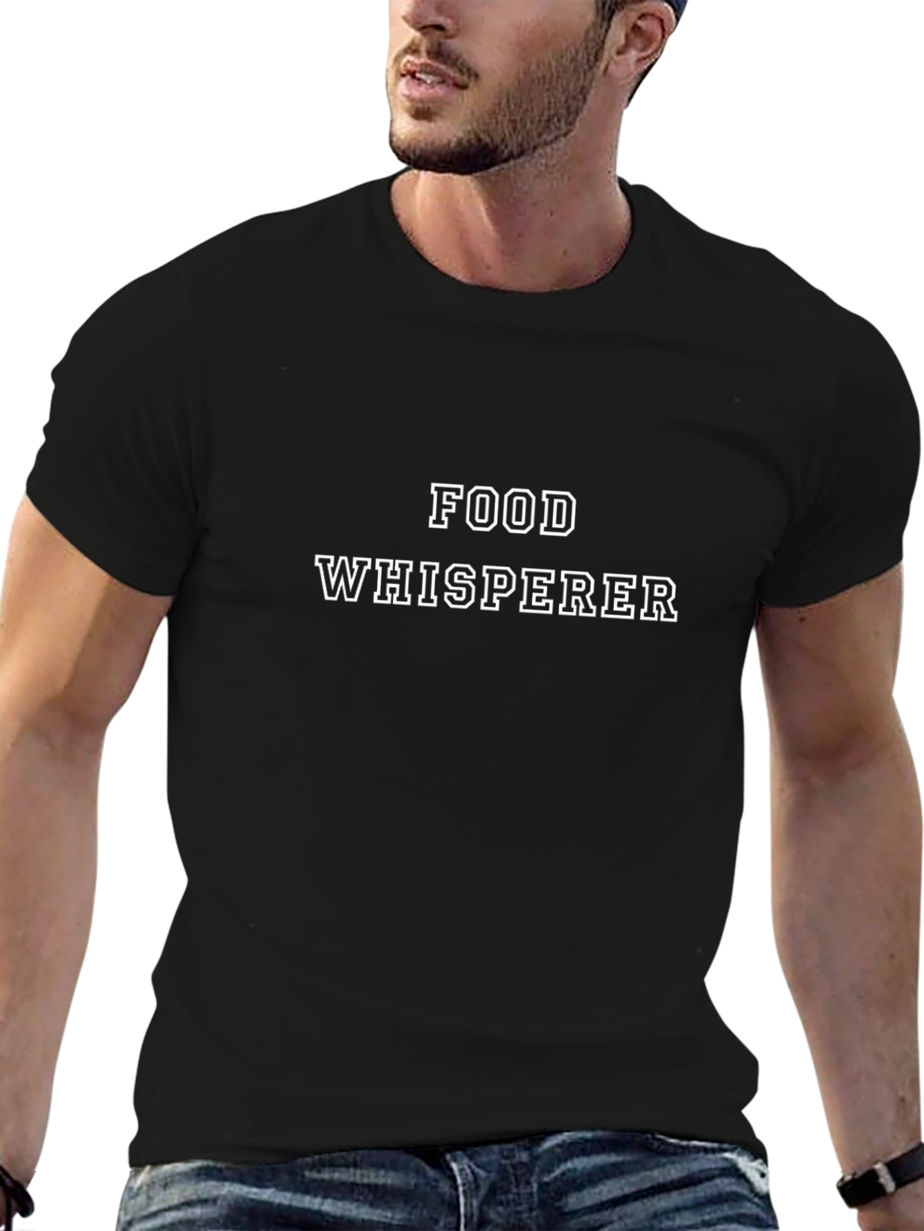 Food Whisperer Graphic Tee - Black Casual T-Shirt