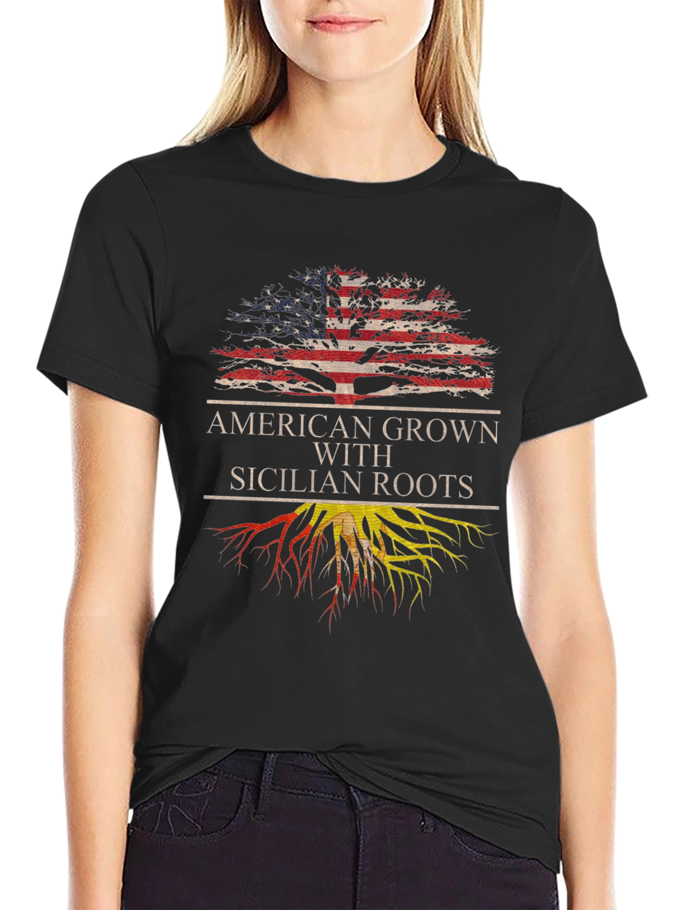 American Grown with Sicilian Roots T-Shirt