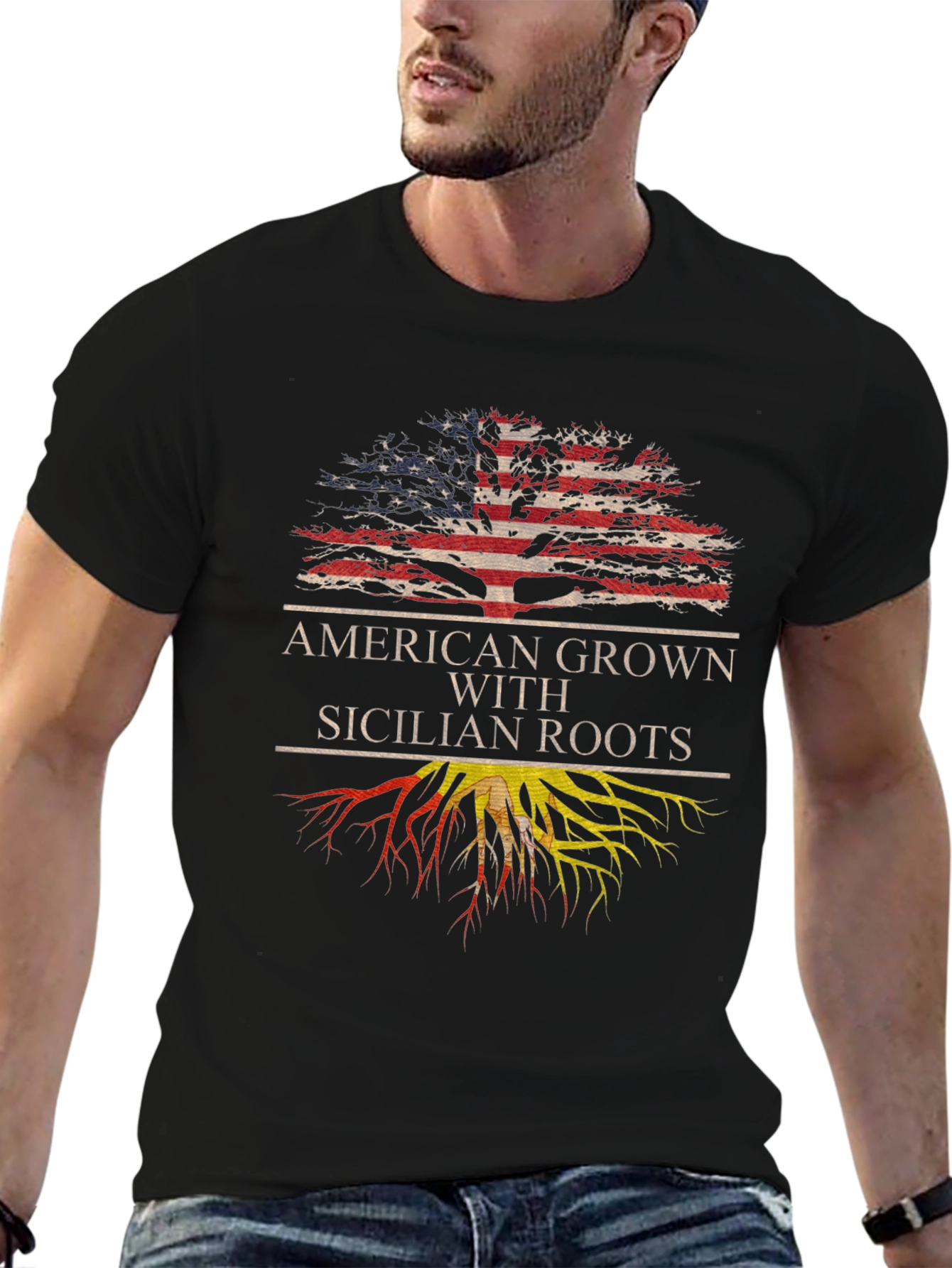 American Grown with Sicilian Roots T-Shirt