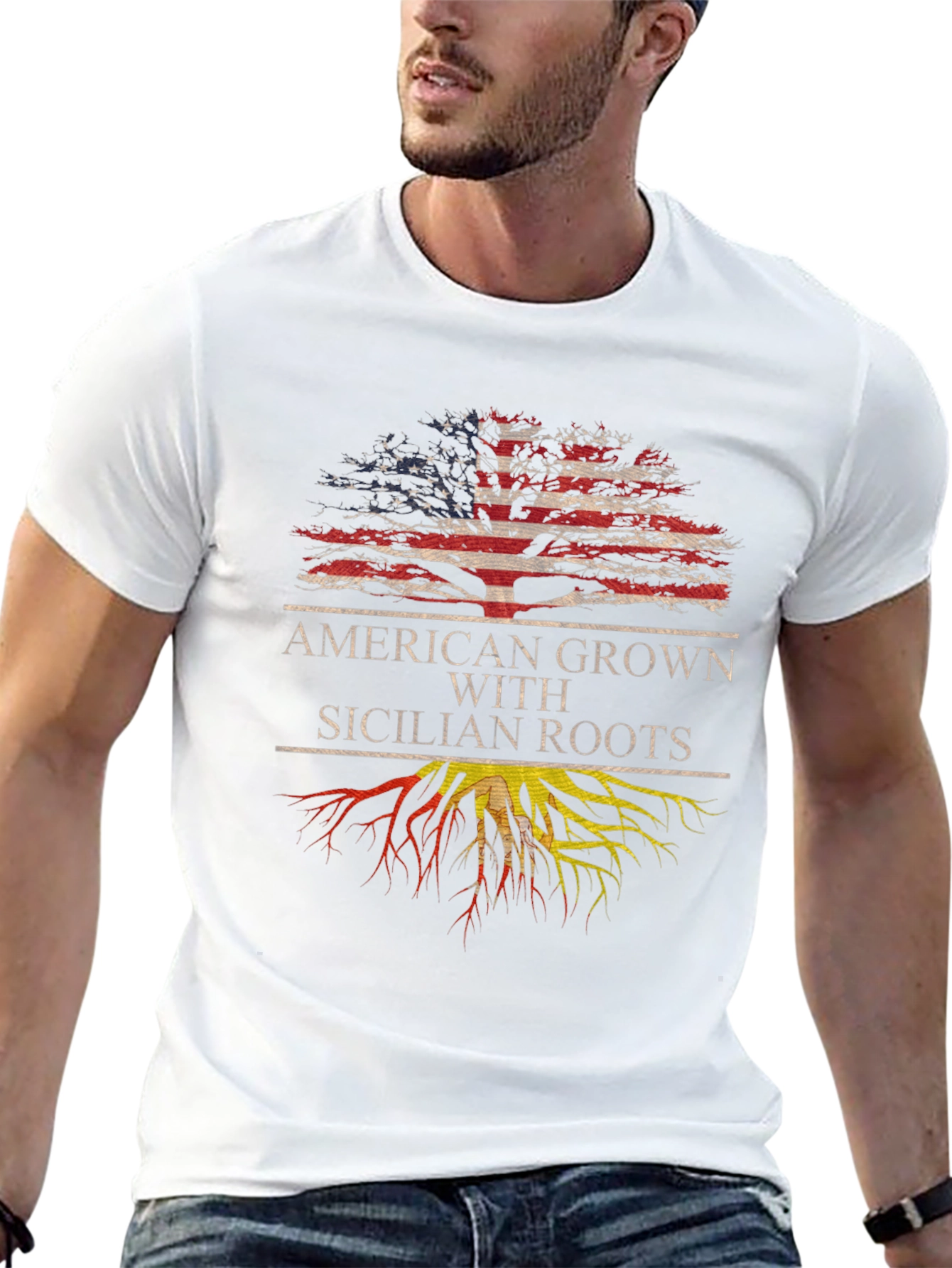American Grown with Sicilian Roots T-Shirt