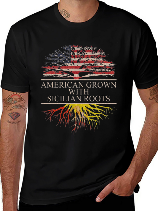 American Grown with Sicilian Roots T-Shirt
