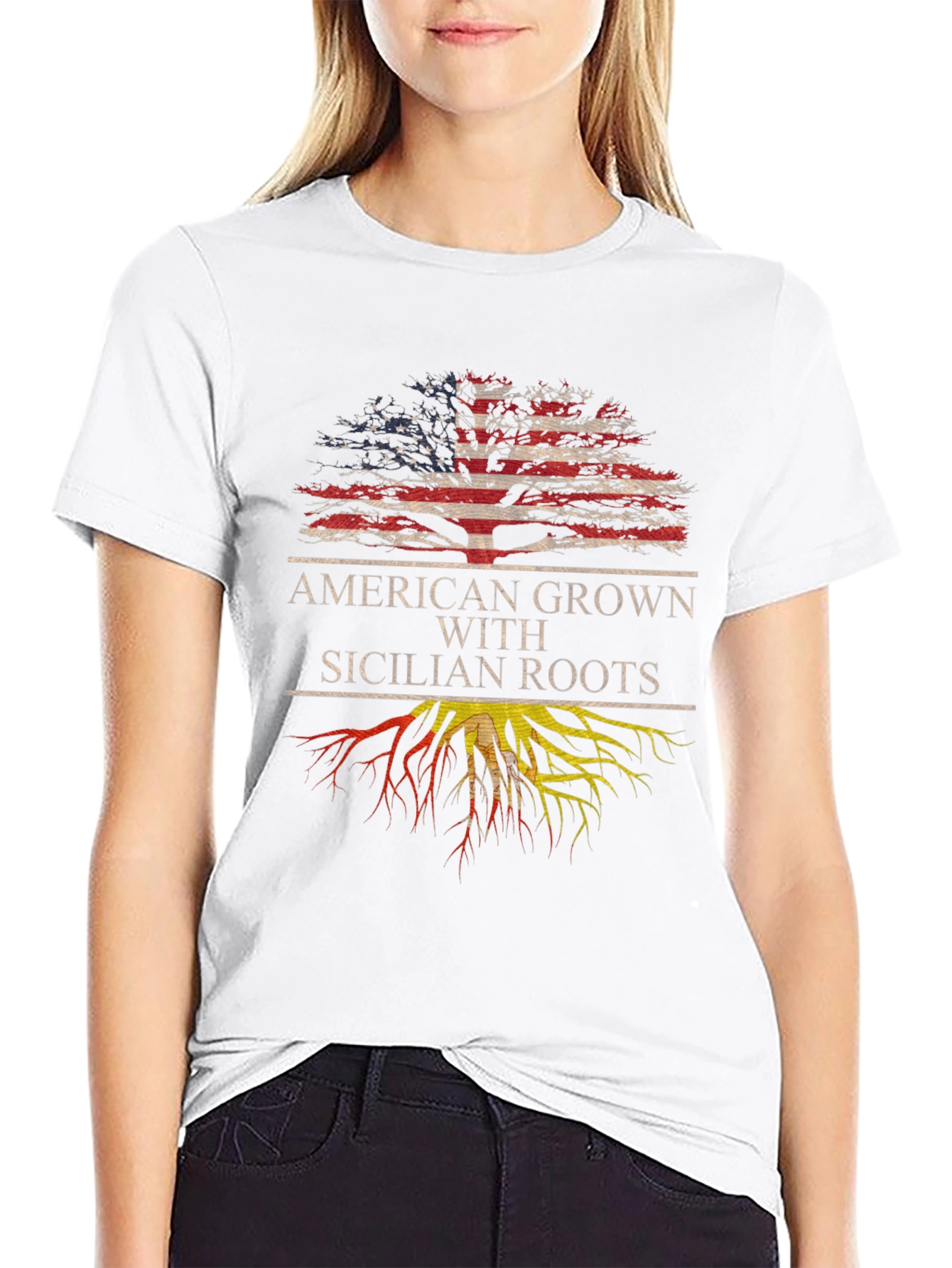 American Grown with Sicilian Roots T-Shirt