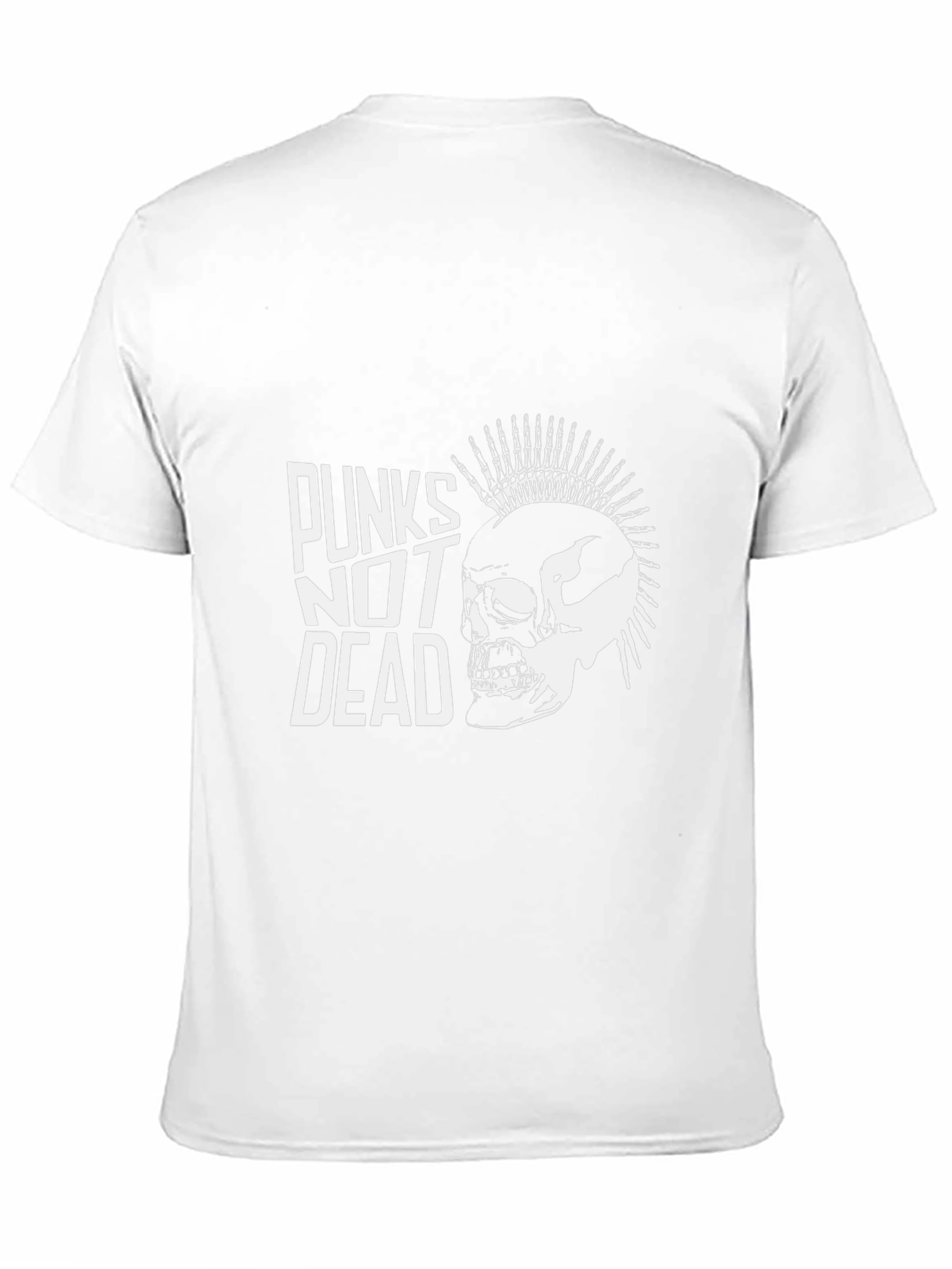 Punks Not Dead Graphic Tee - Skull Mohawk