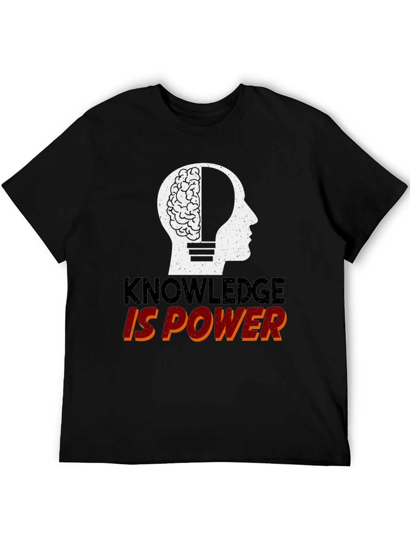 Knowledge is Power Graphic Tee - Black Cotton T-Shirt