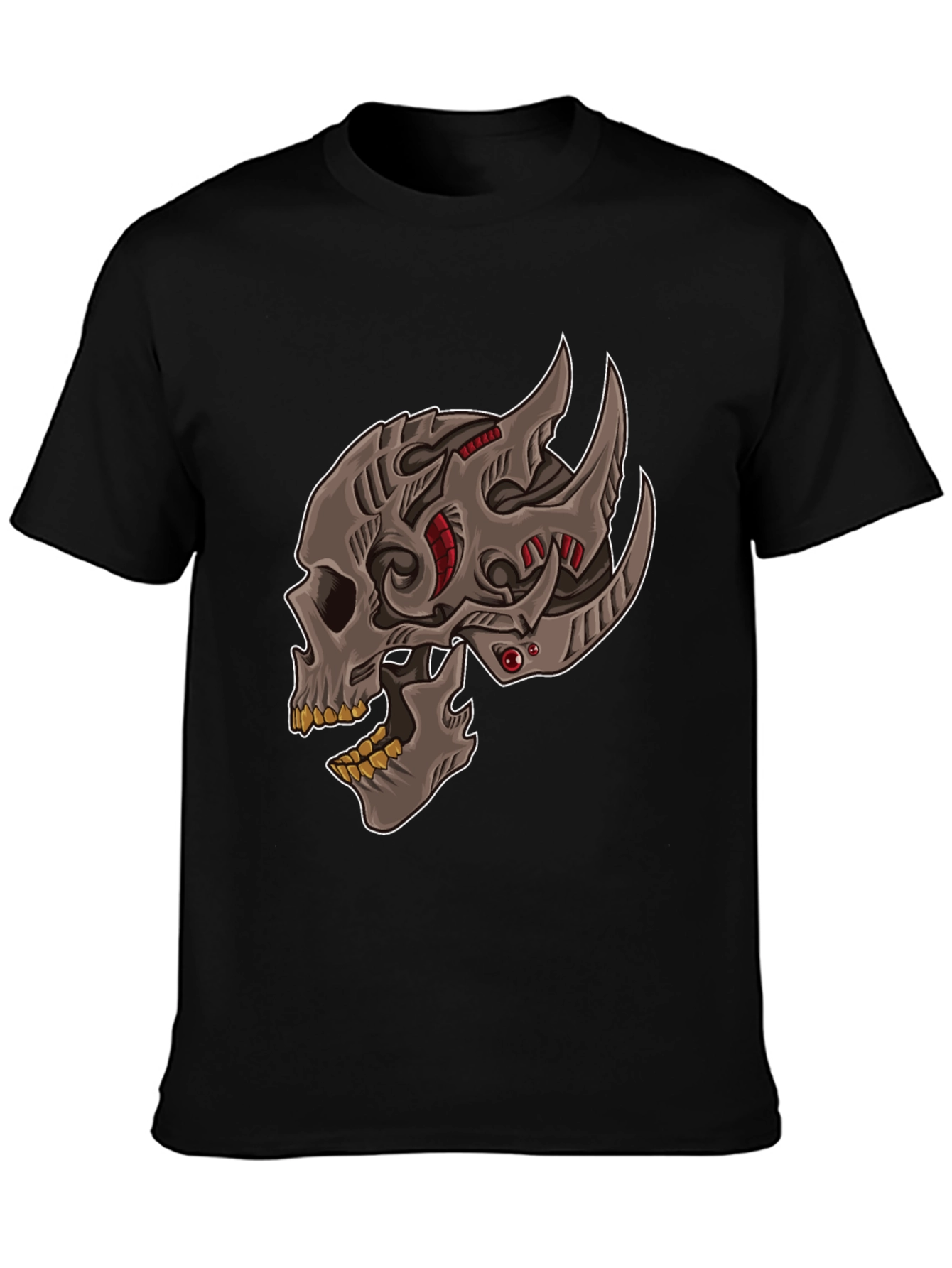 Cyber Skull Graphic T-Shirt