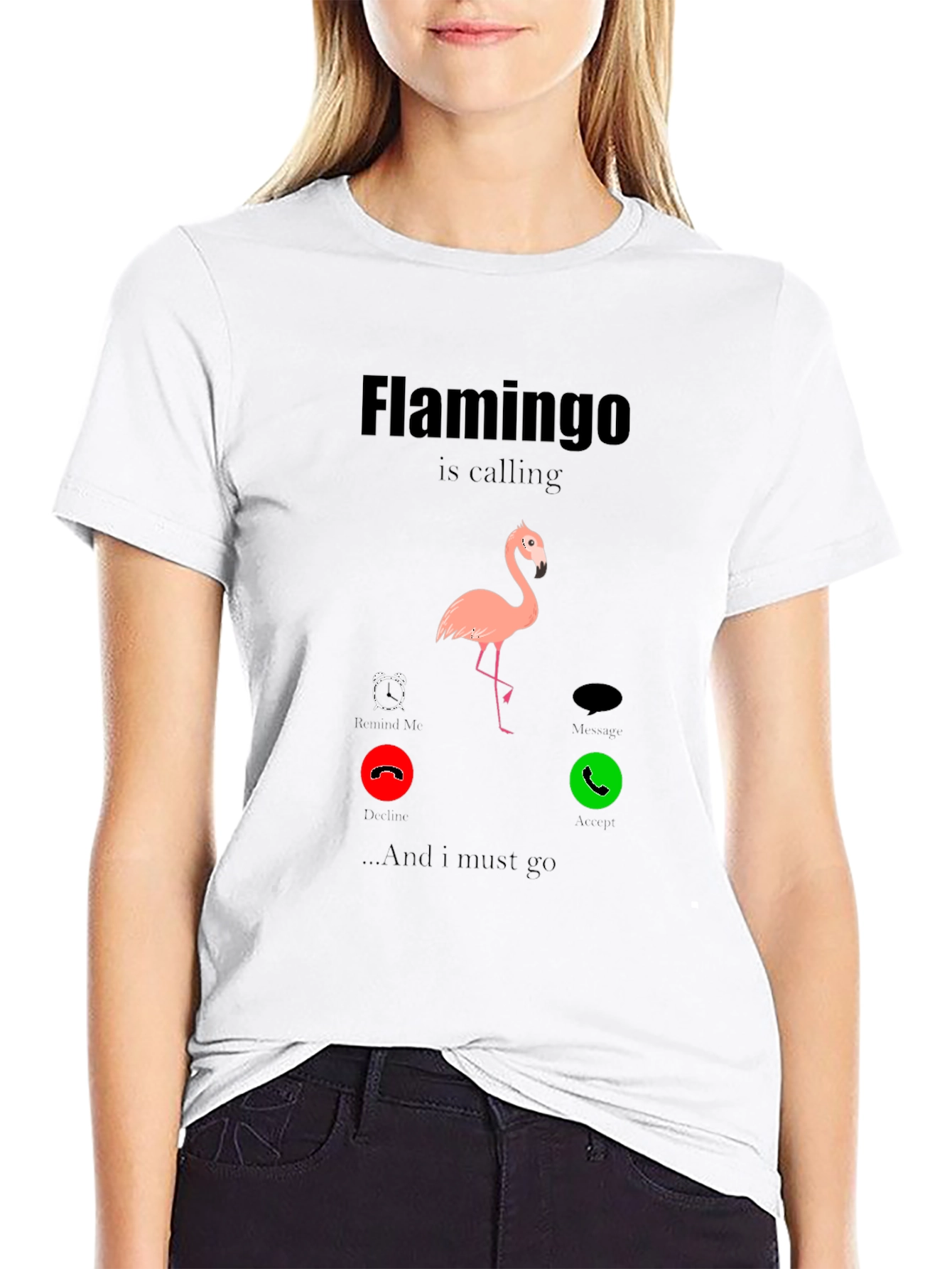 Flamingo Calling T-Shirt - Funny Animal Lover Tee