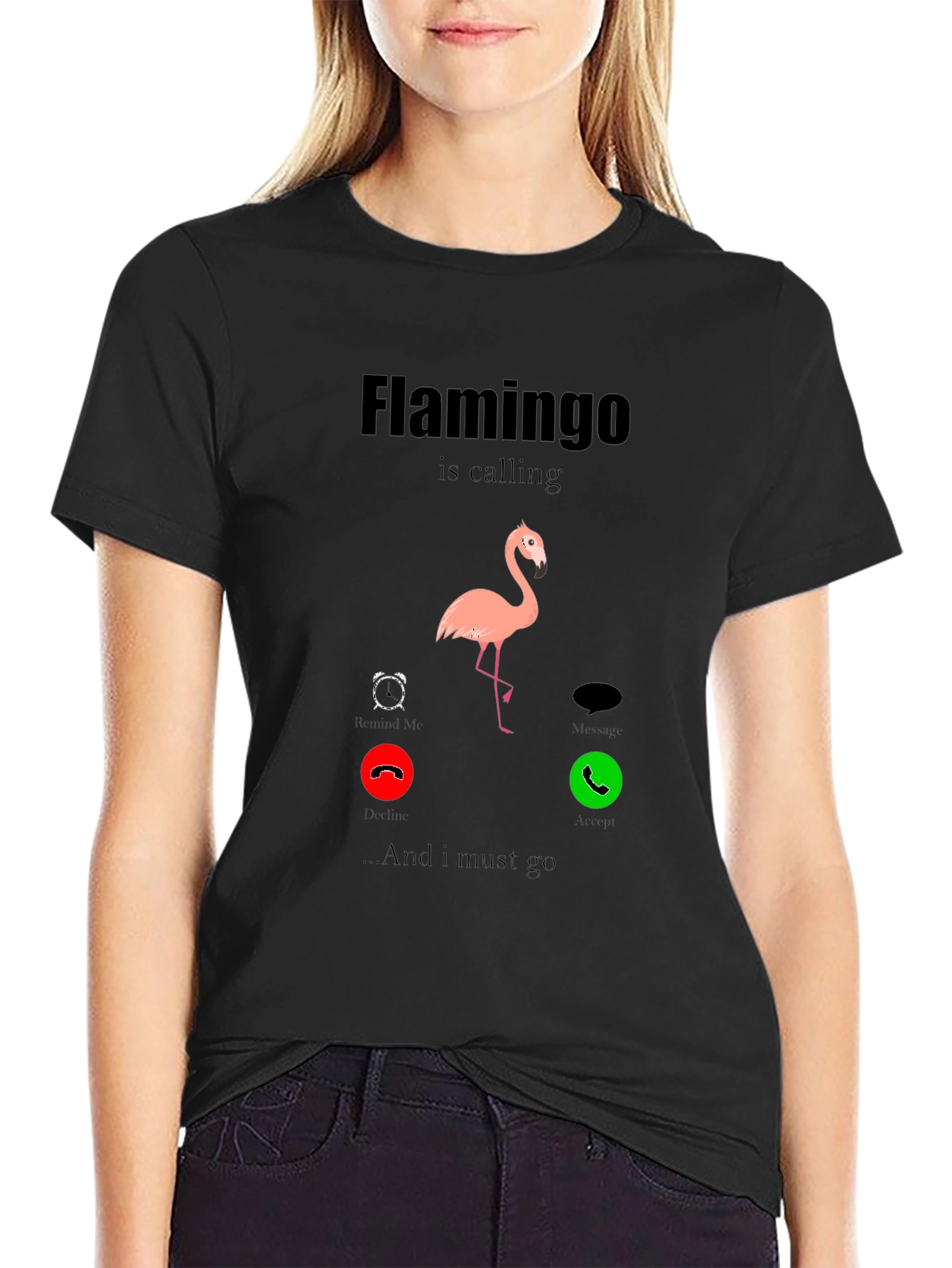 Flamingo Calling T-Shirt - Funny Animal Lover Tee