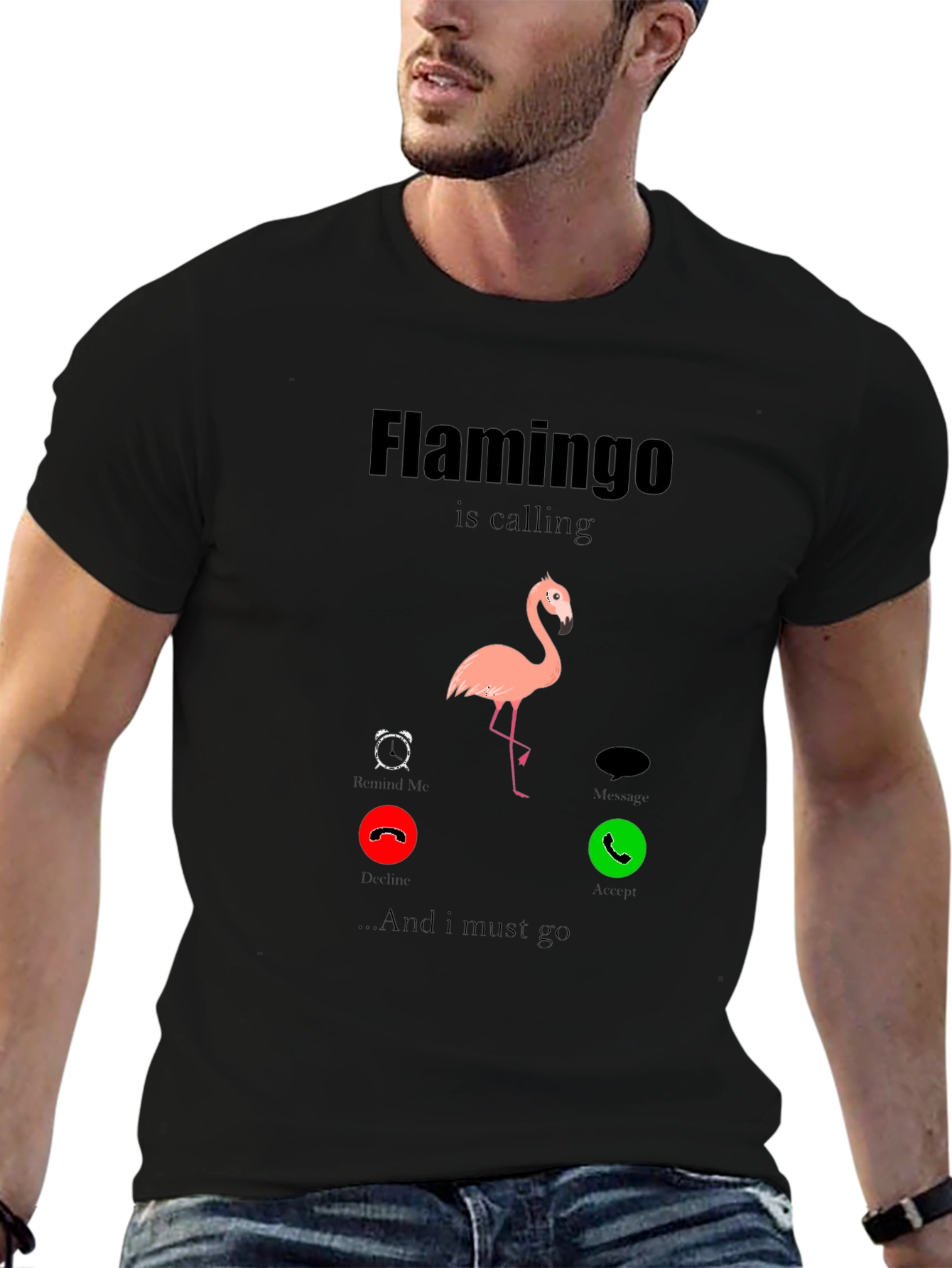 Flamingo Calling T-Shirt - Funny Animal Lover Tee
