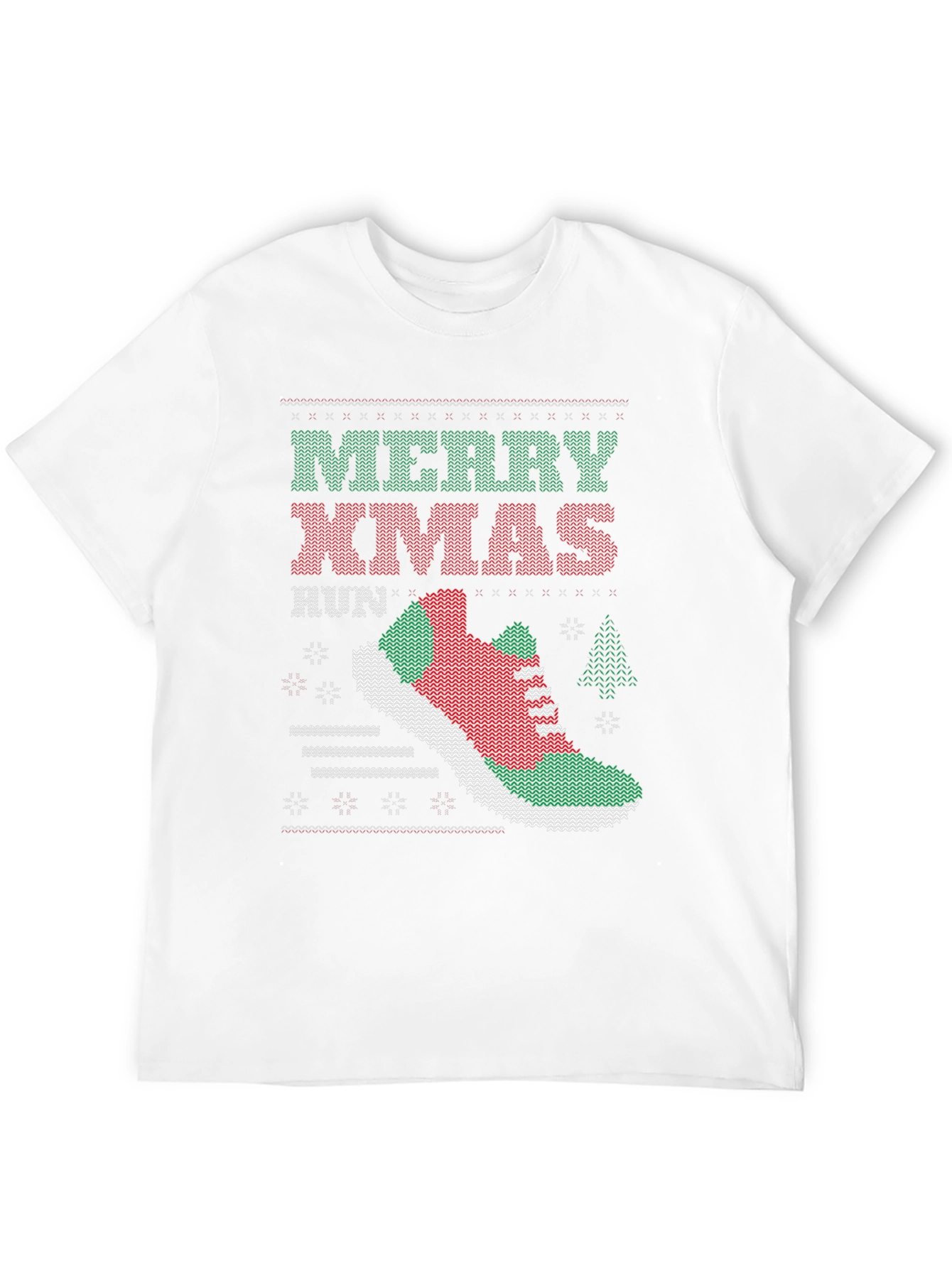 Merry Xmas Run Ugly Christmas Sweater Running T-Shirt