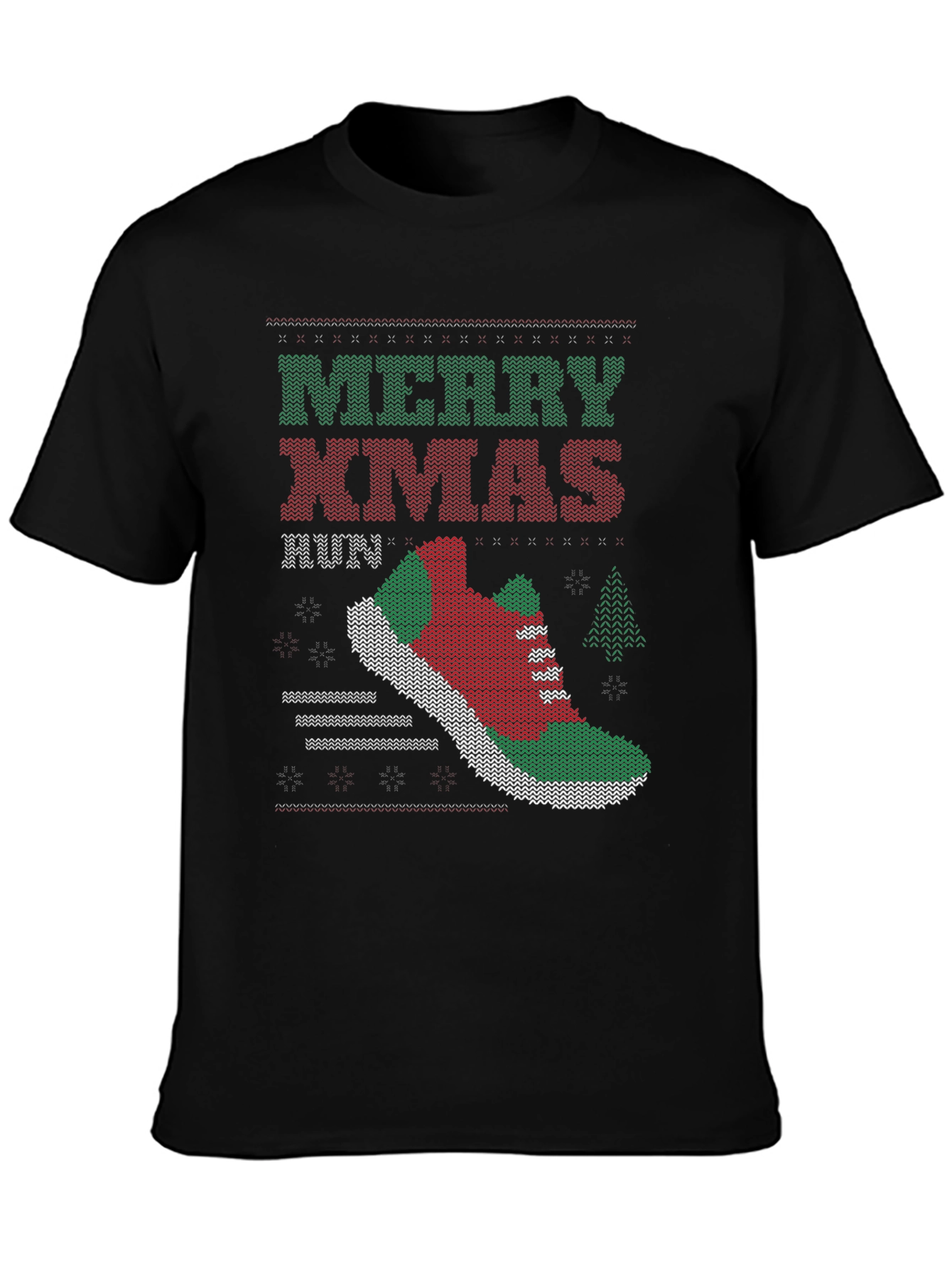 Merry Xmas Run Ugly Christmas Sweater Running T-Shirt