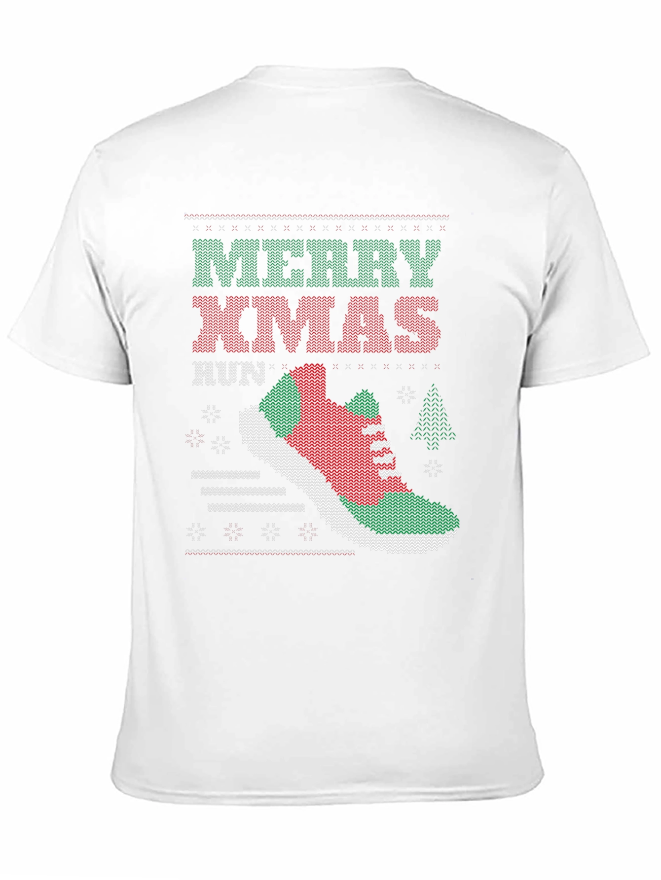Merry Xmas Run Ugly Christmas Sweater Running T-Shirt