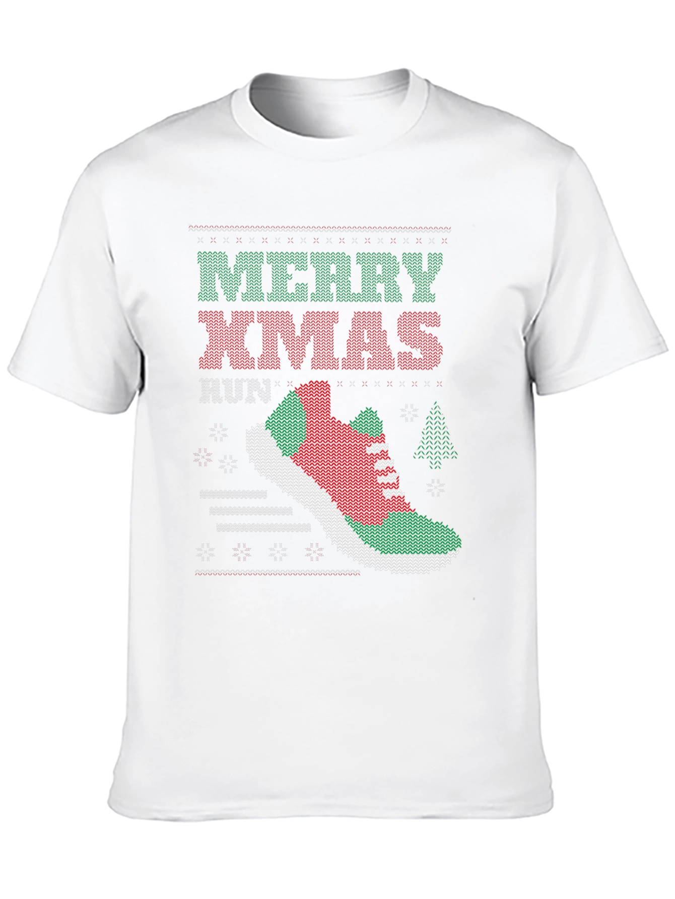 Merry Xmas Run Ugly Christmas Sweater Running T-Shirt