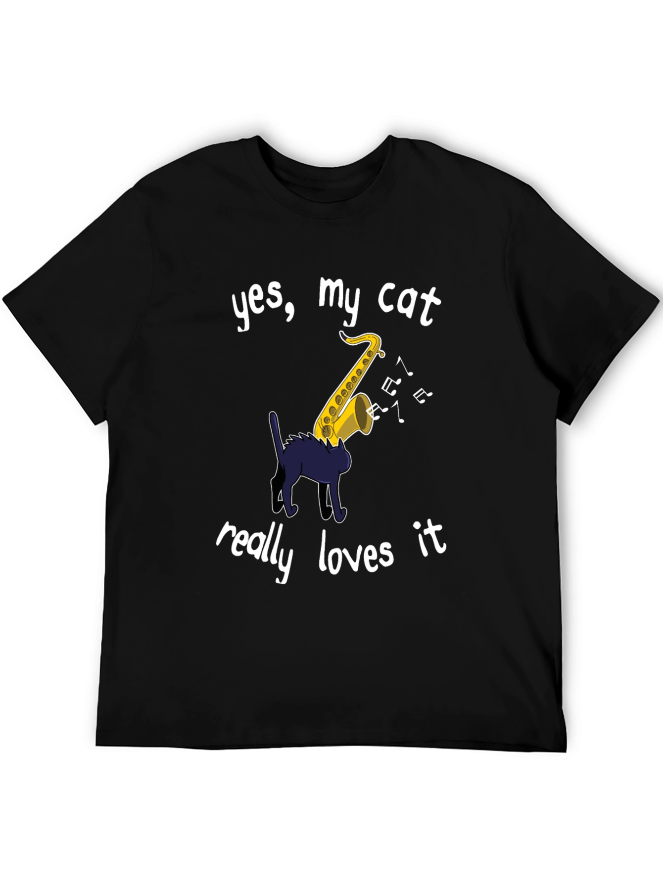 Yes My Cat Loves Saxophone T-Shirt