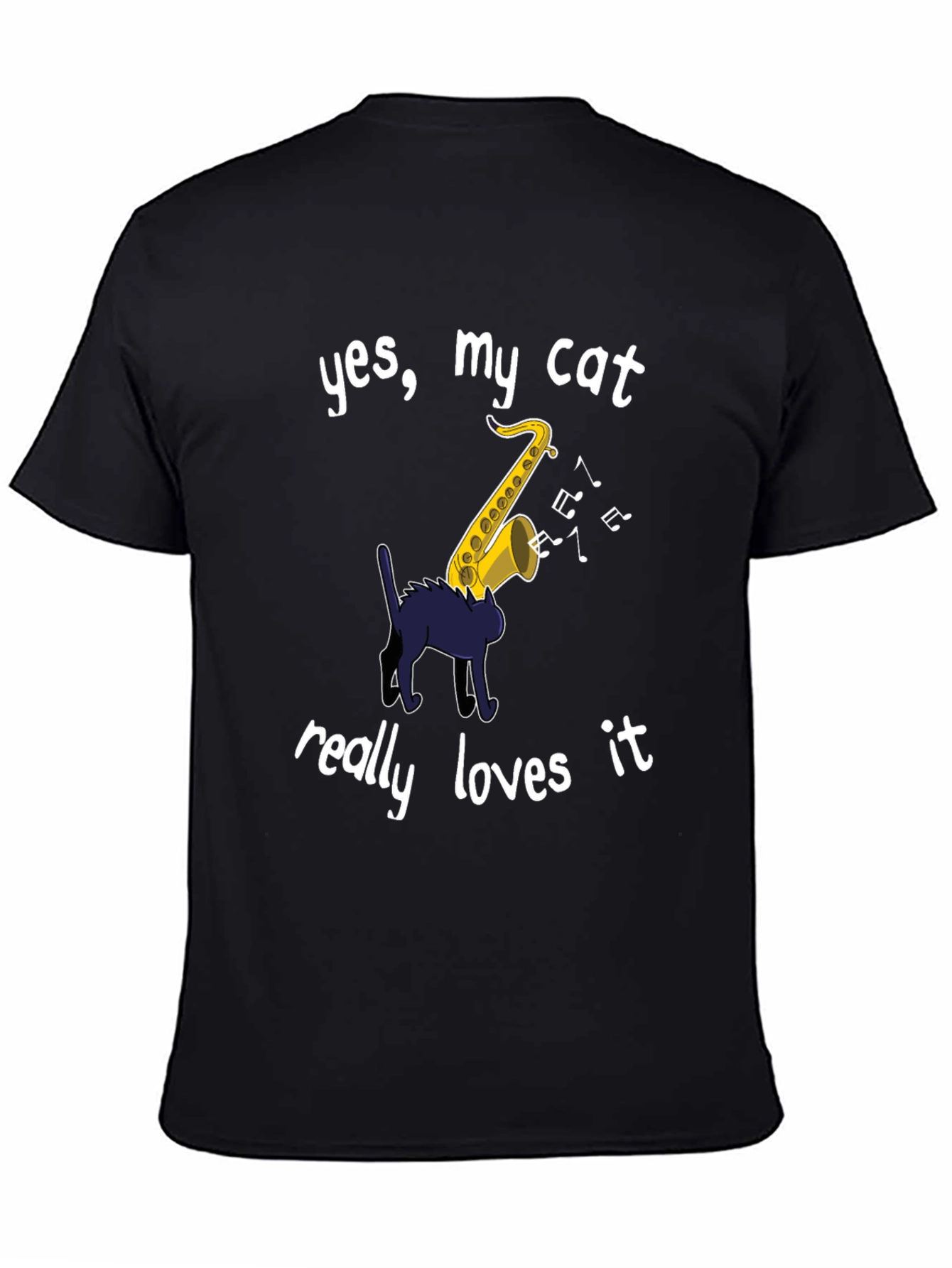 Yes My Cat Loves Saxophone T-Shirt