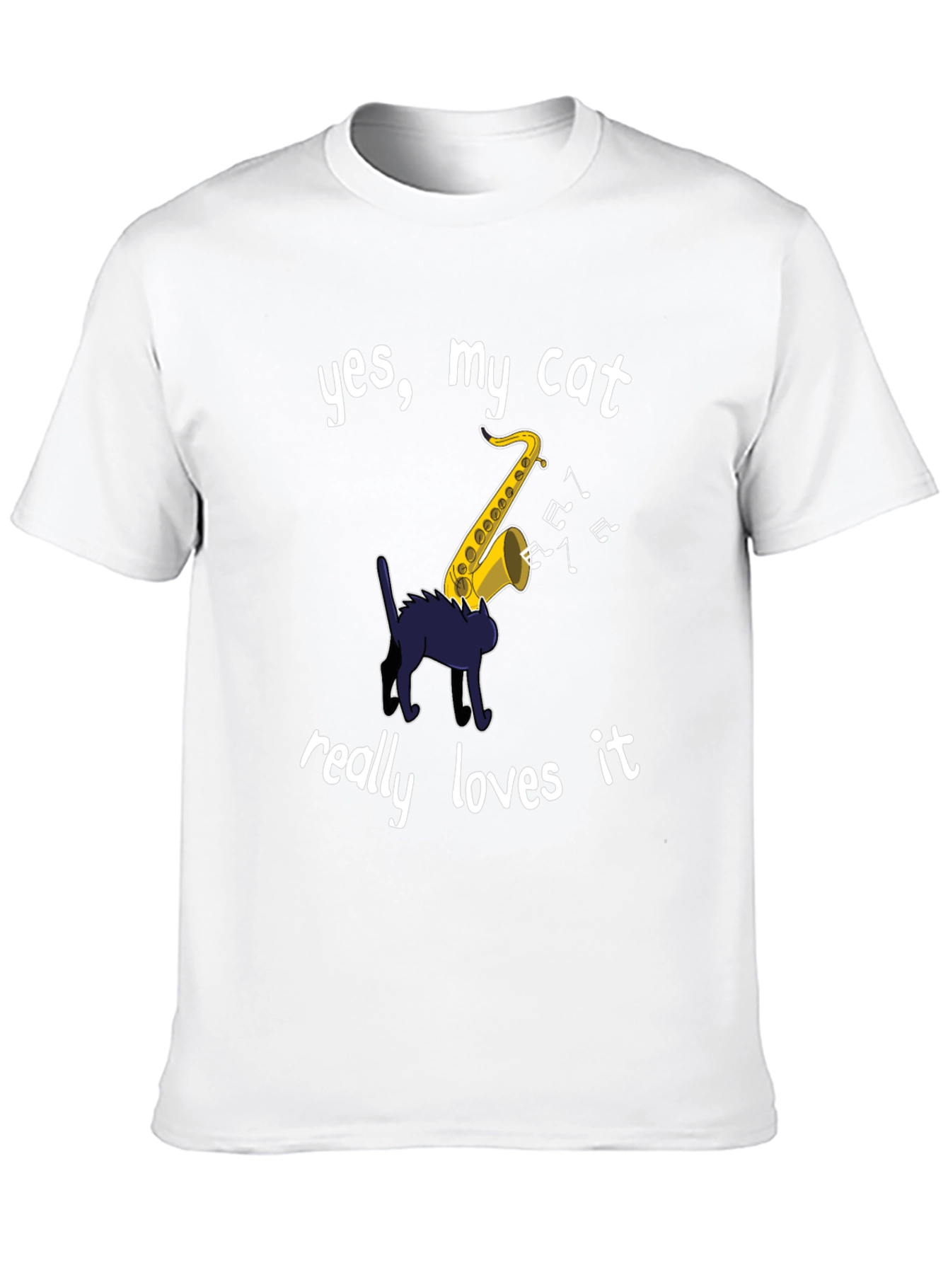 Yes My Cat Loves Saxophone T-Shirt