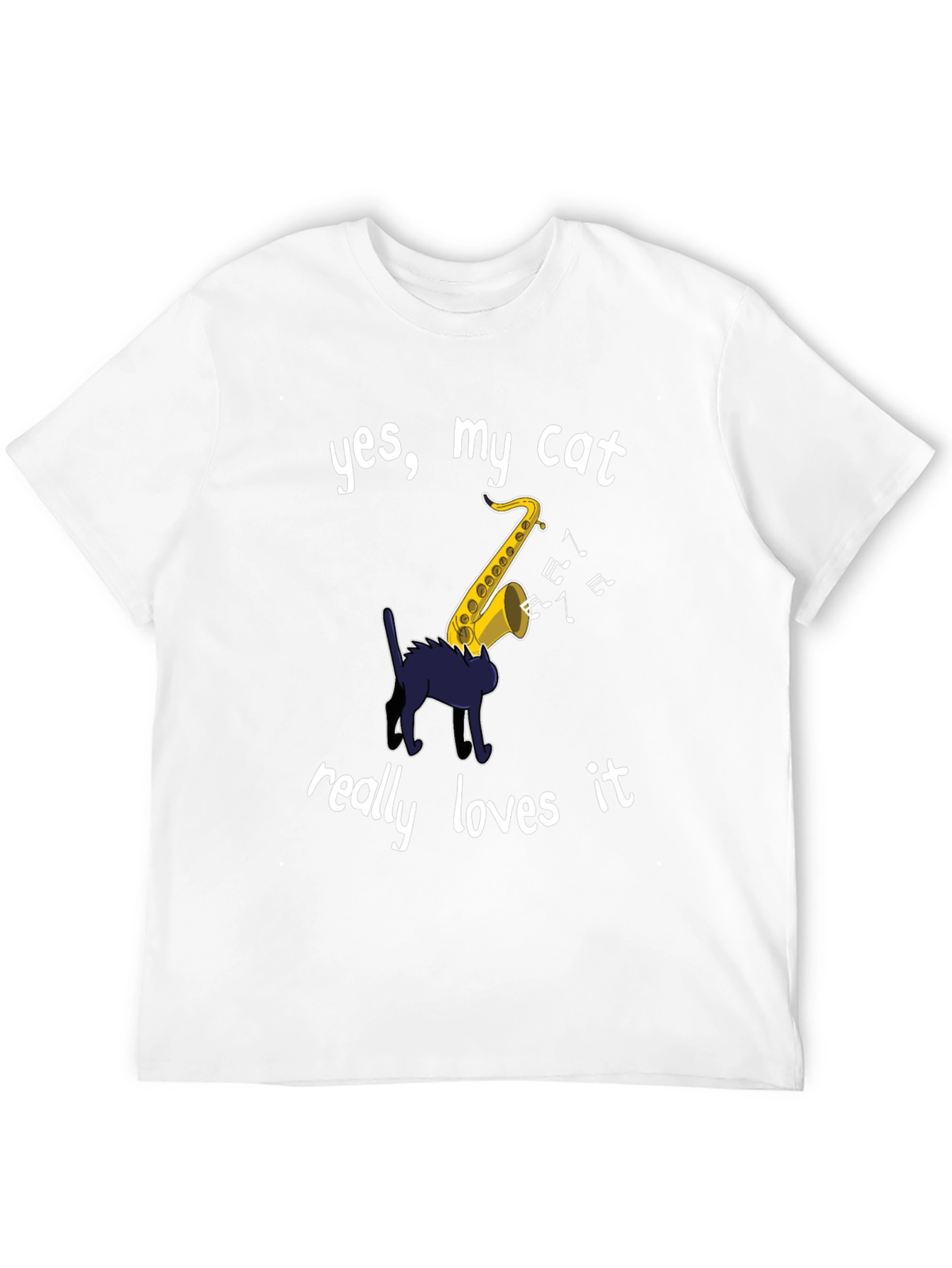 Yes My Cat Loves Saxophone T-Shirt