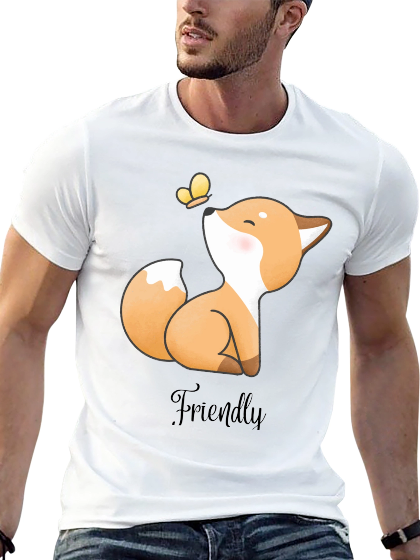 Friendly Fox Graphic Tee - Soft & Stylish
