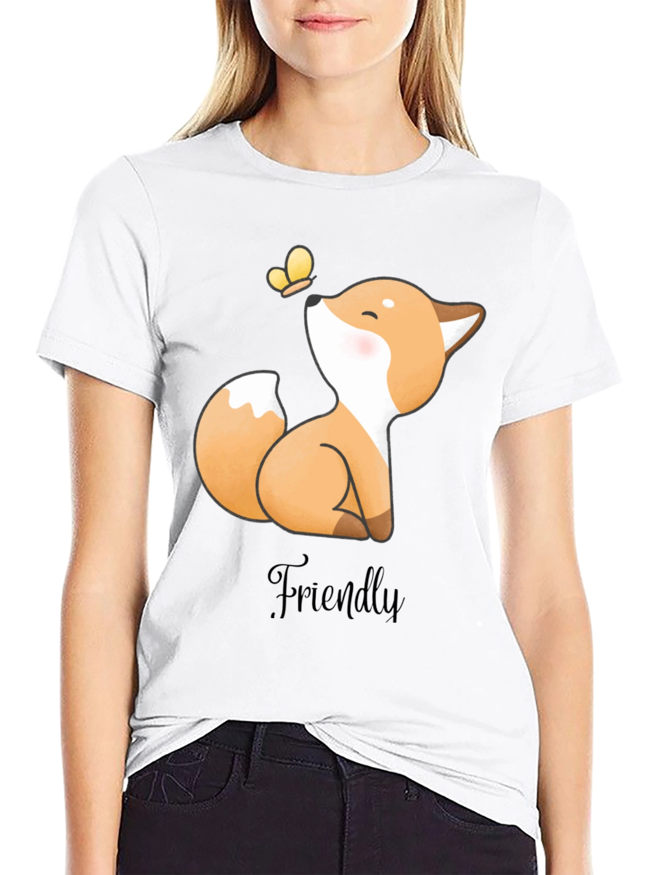 Friendly Fox Graphic Tee - Soft & Stylish