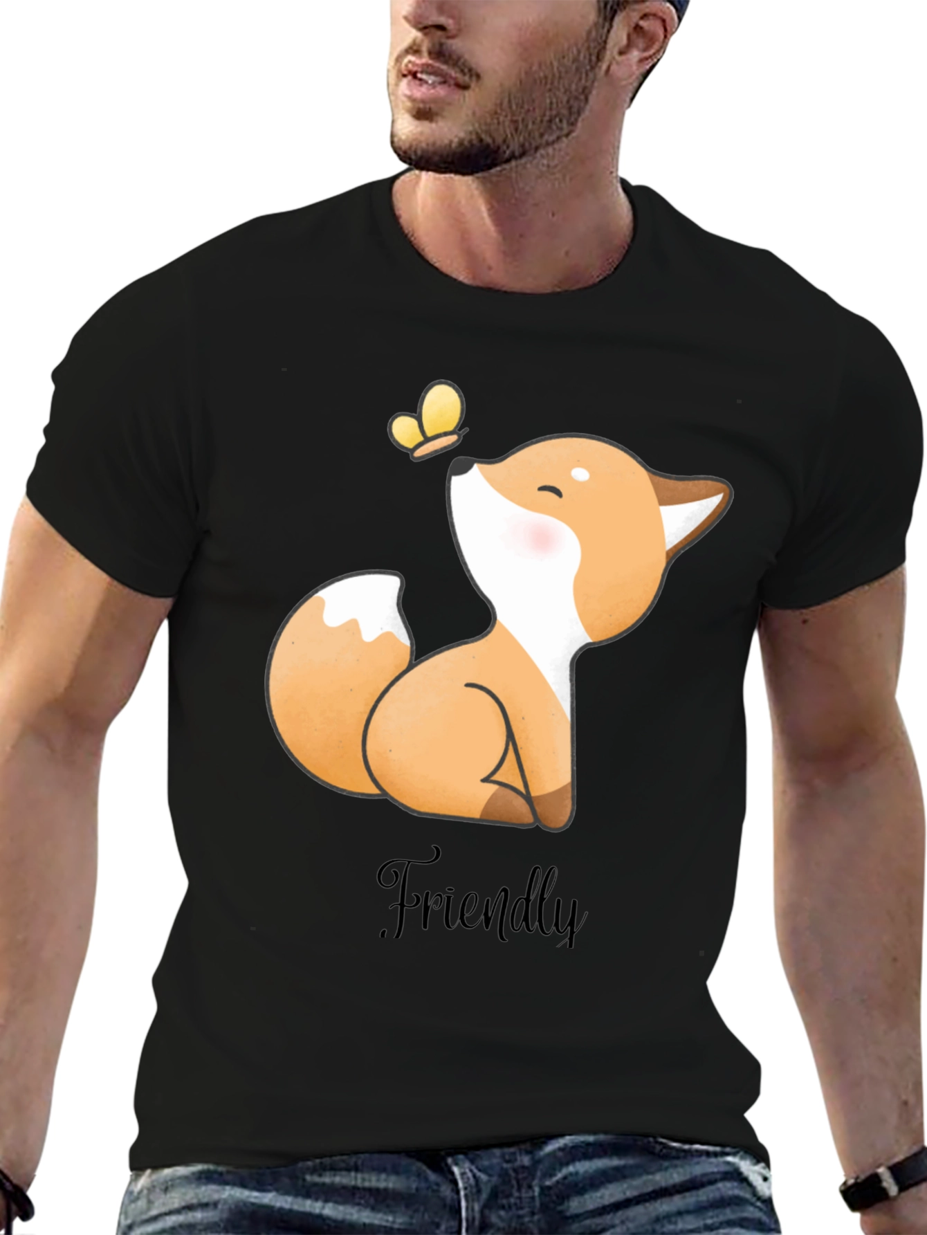 Friendly Fox Graphic Tee - Soft & Stylish