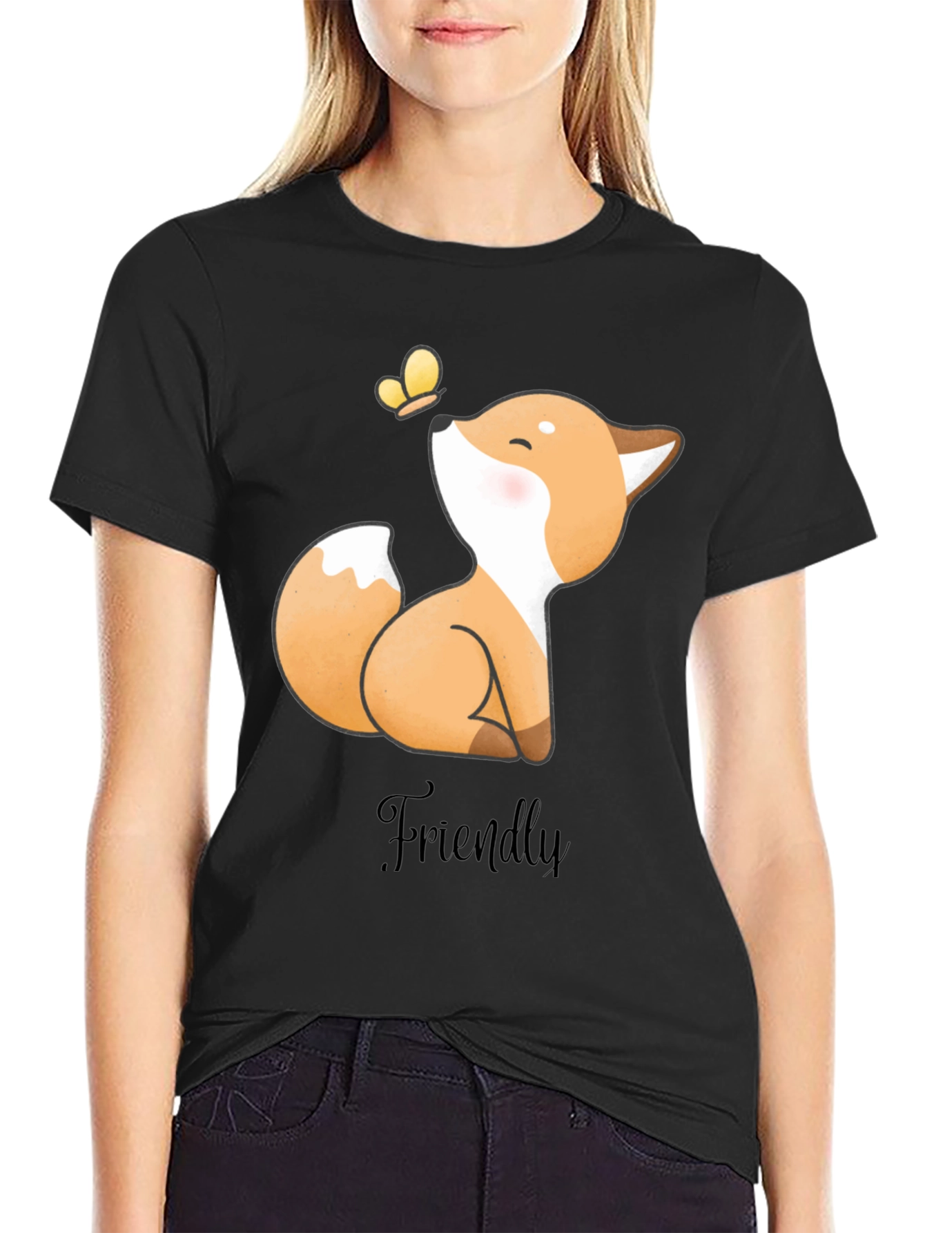 Friendly Fox Graphic Tee - Soft & Stylish