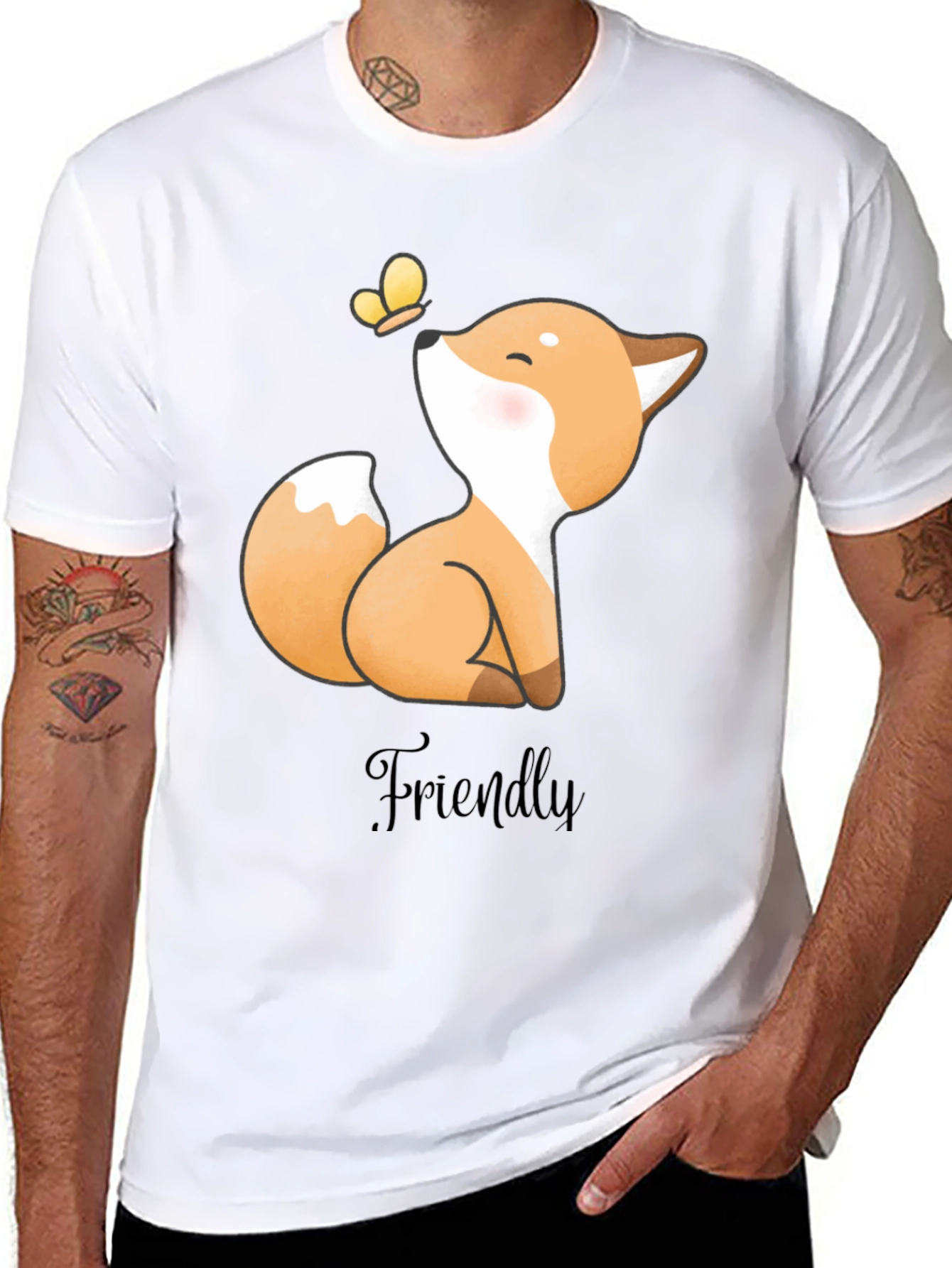 Friendly Fox Graphic Tee - Soft & Stylish