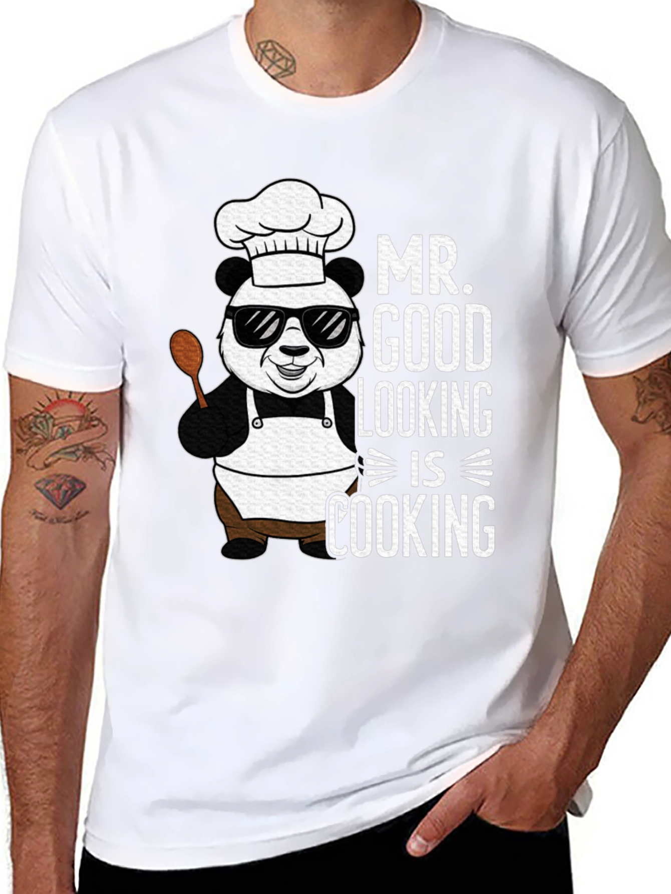Mr. Good Looking is Cooking Panda T-Shirt