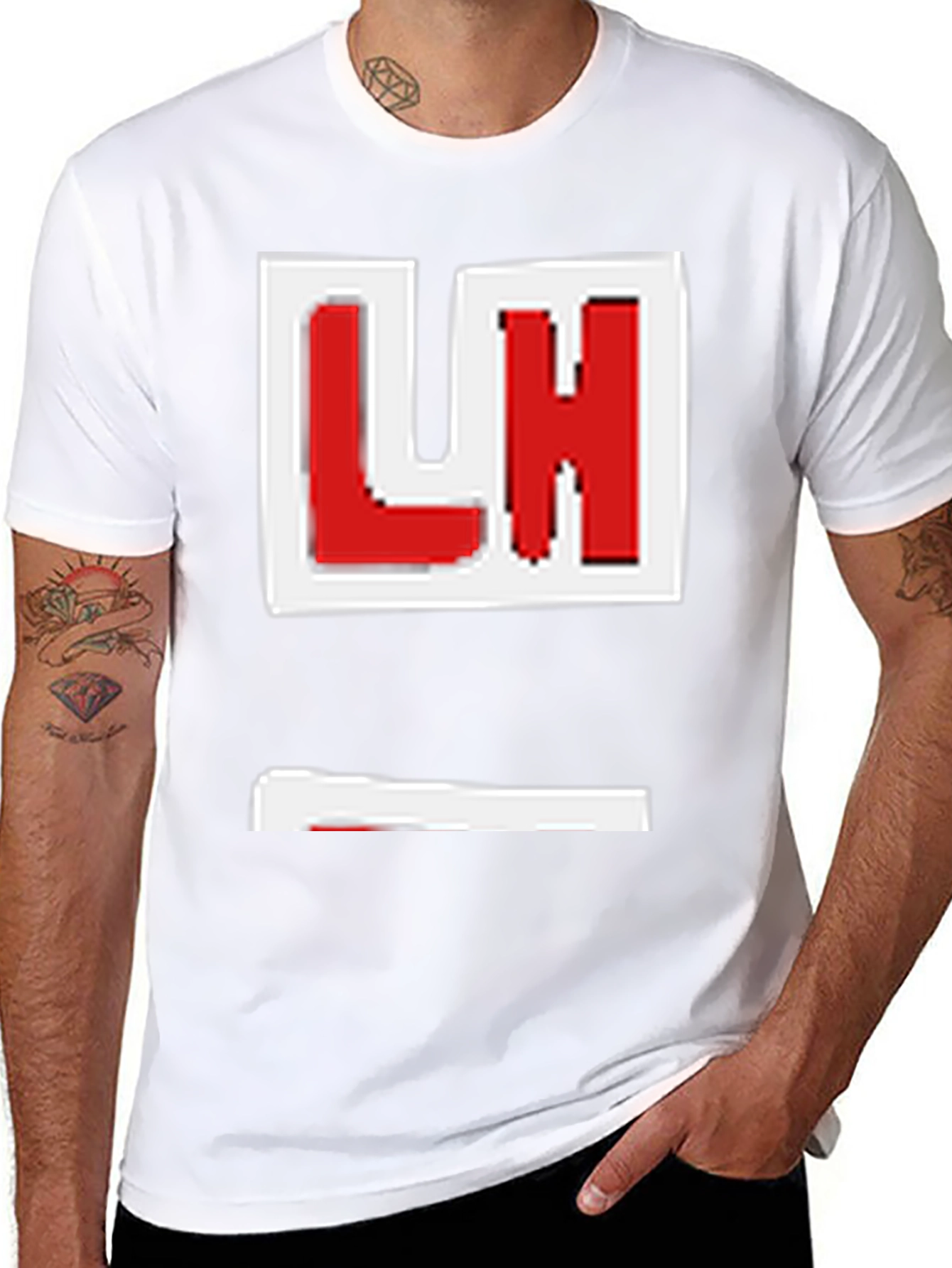Retro LH Pixel T-Shirt - Black Graphic Tee