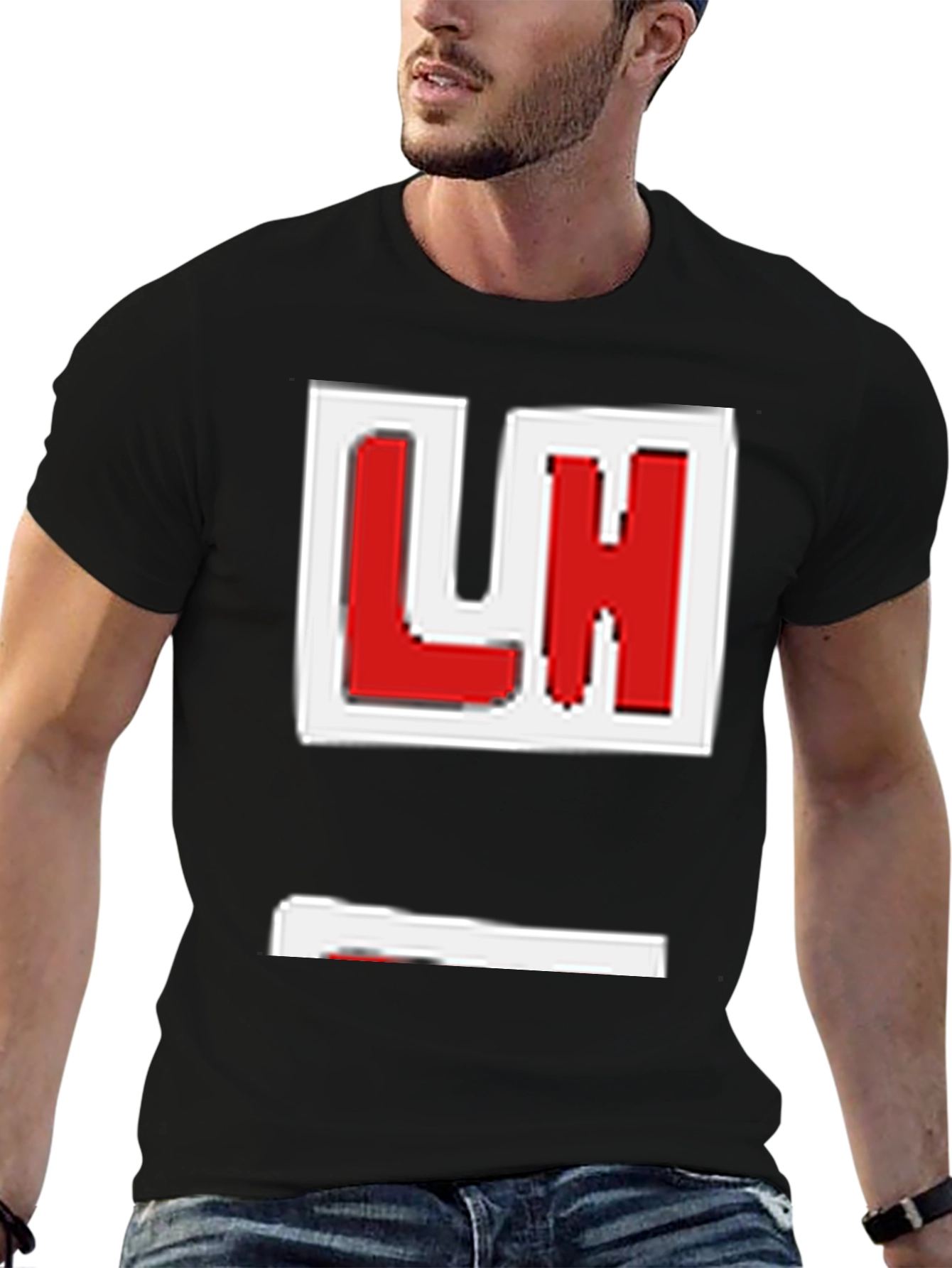 Retro LH Pixel T-Shirt - Black Graphic Tee