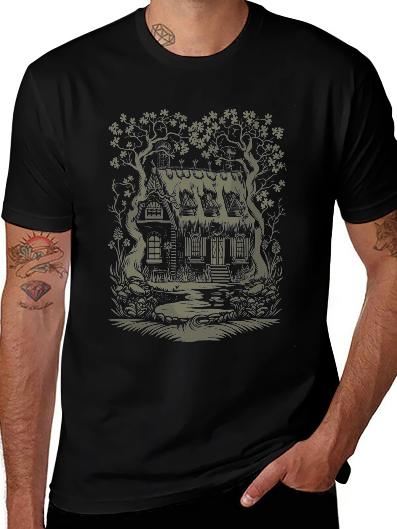Cabin in the Woods Graphic Tee - Unique Design