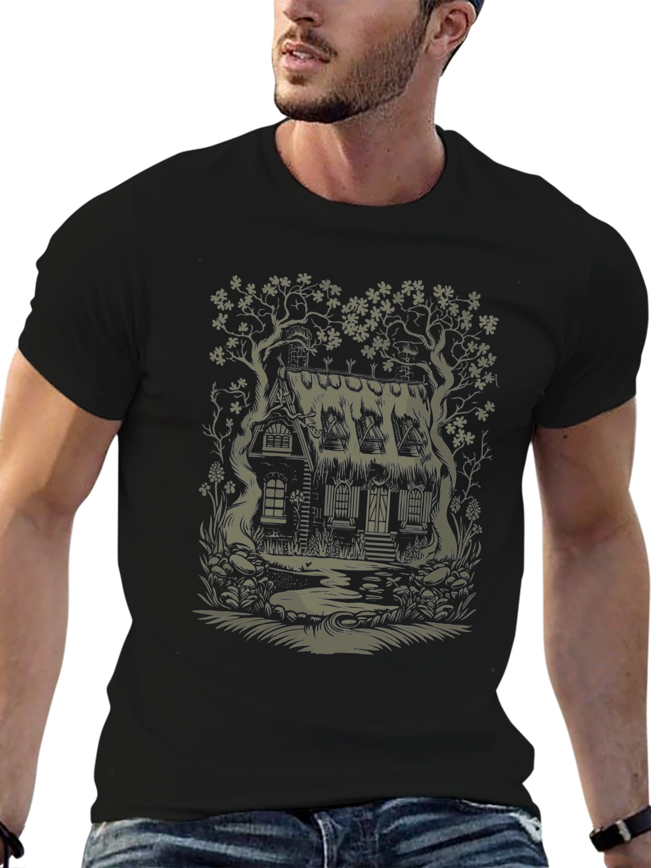 Cabin in the Woods Graphic Tee - Unique Design