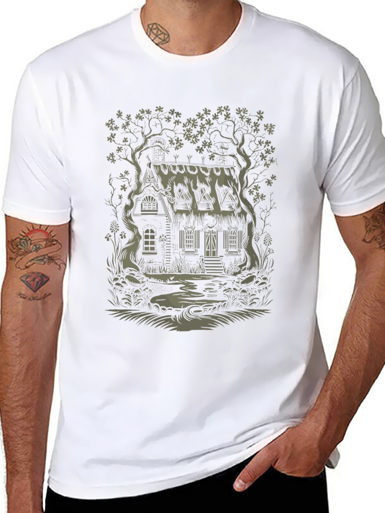 Cabin in the Woods Graphic Tee - Unique Design