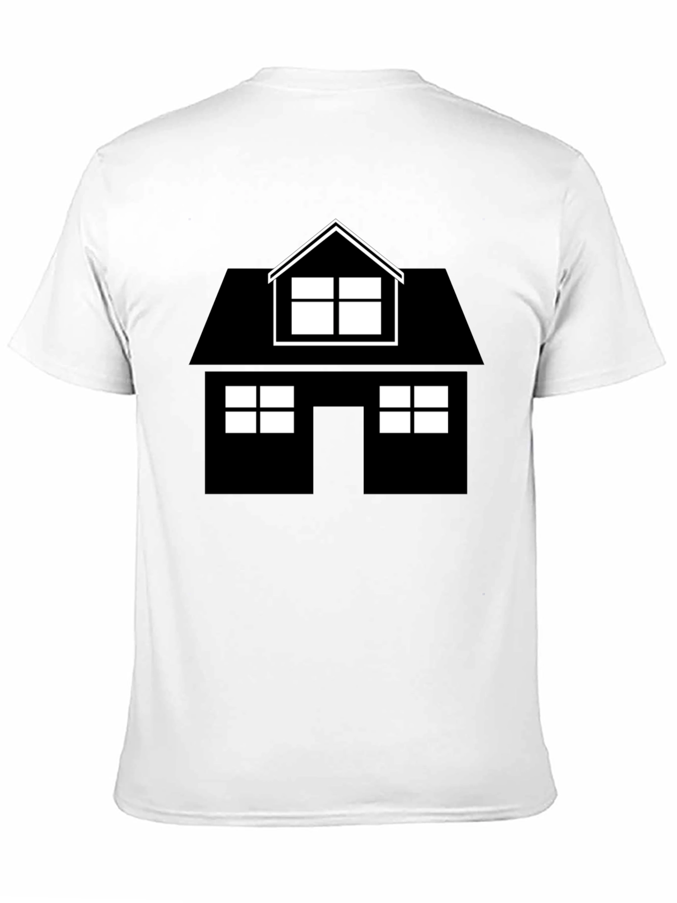 House Graphic Tee - Black Cotton Casual Shirt