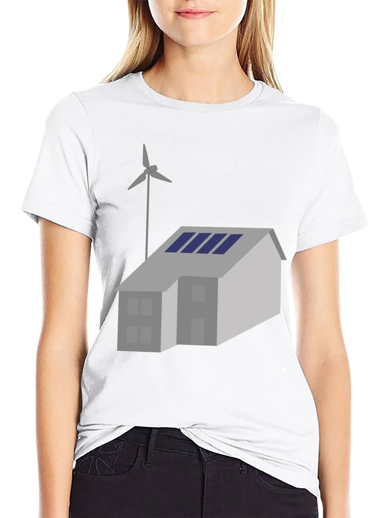 Eco Home T-Shirt: Solar & Wind Powered Living