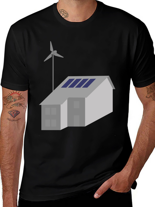 Eco Home T-Shirt: Solar & Wind Powered Living