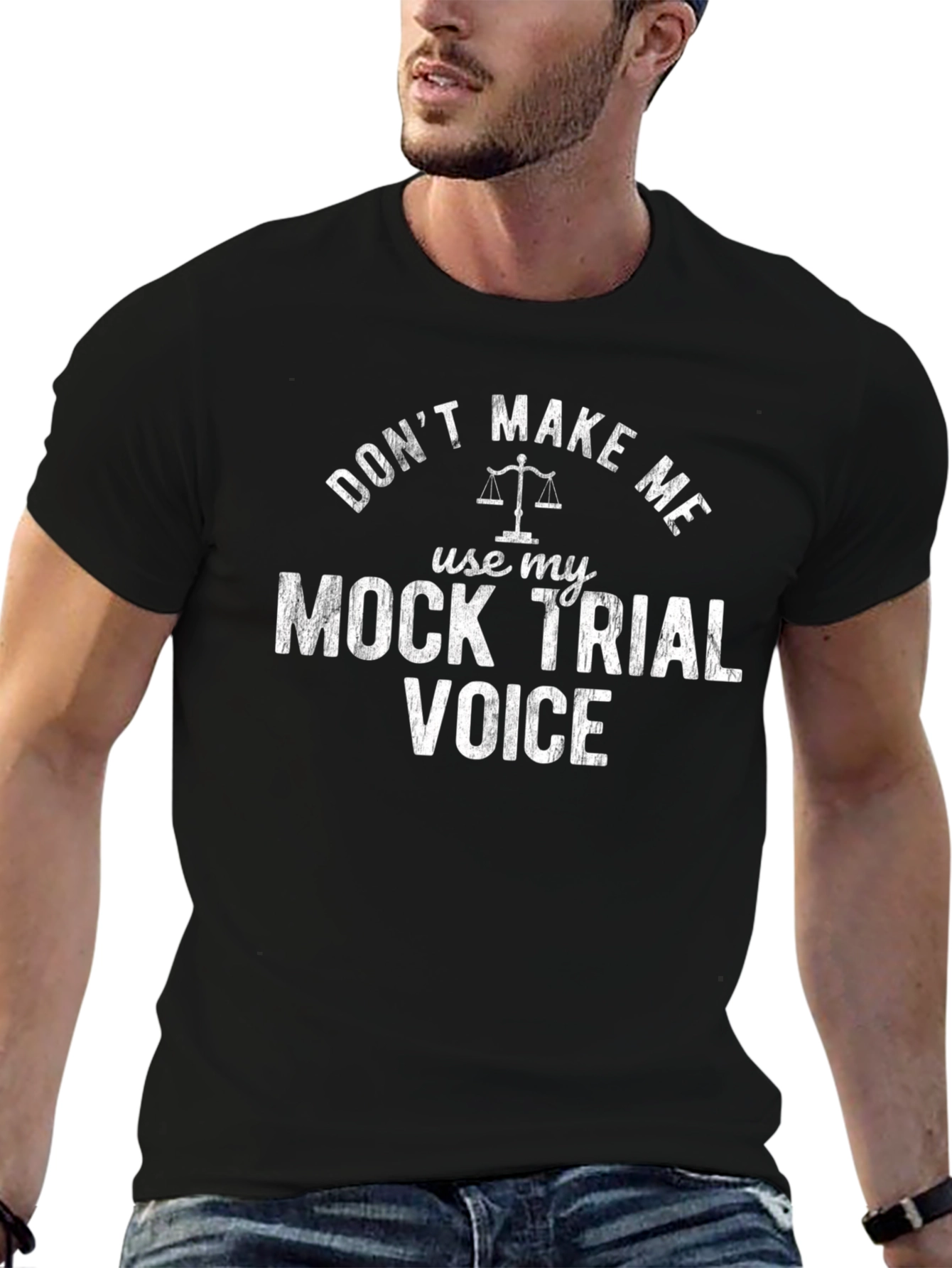 Mock Trial Voice T-Shirt - Black Cotton Tee