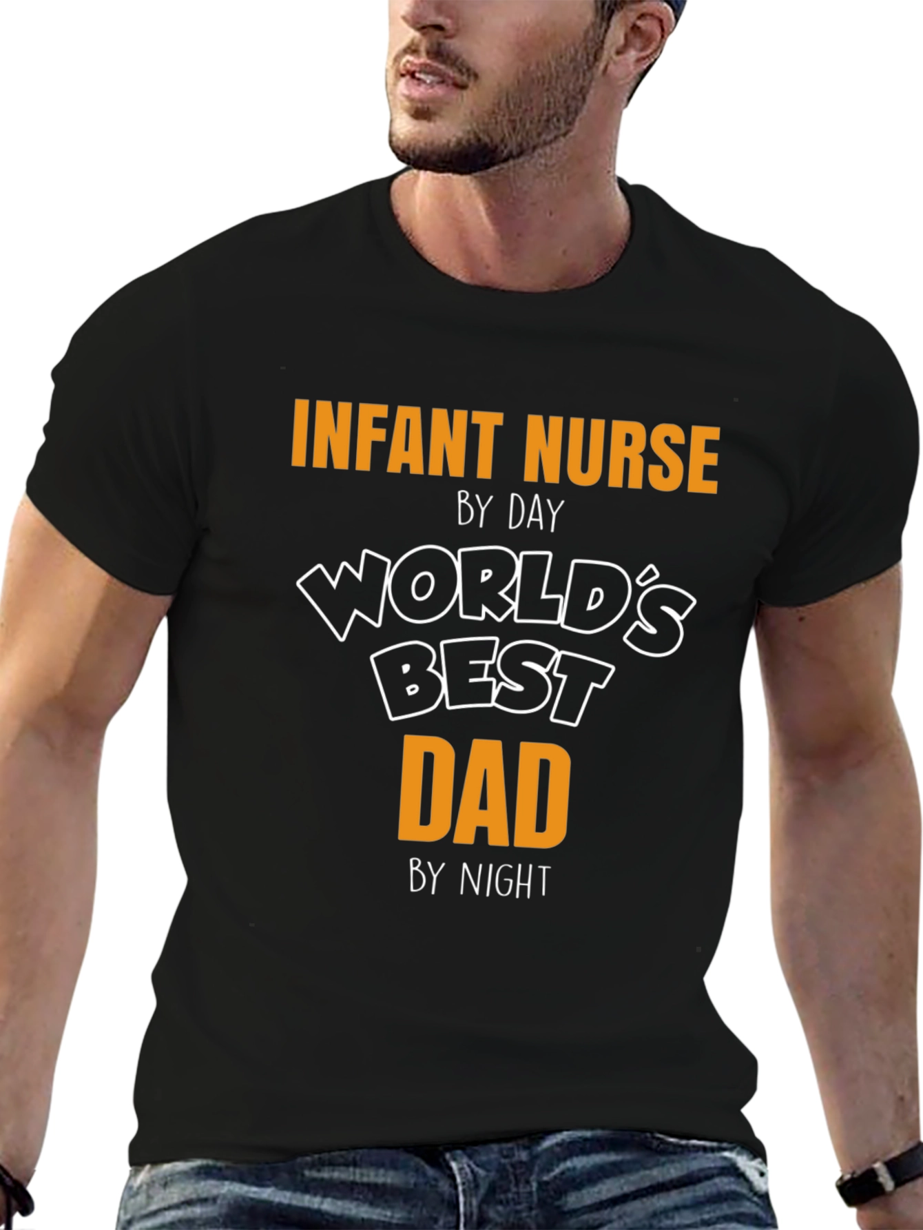 Infant Nurse Dad T-Shirt - By Day By Night