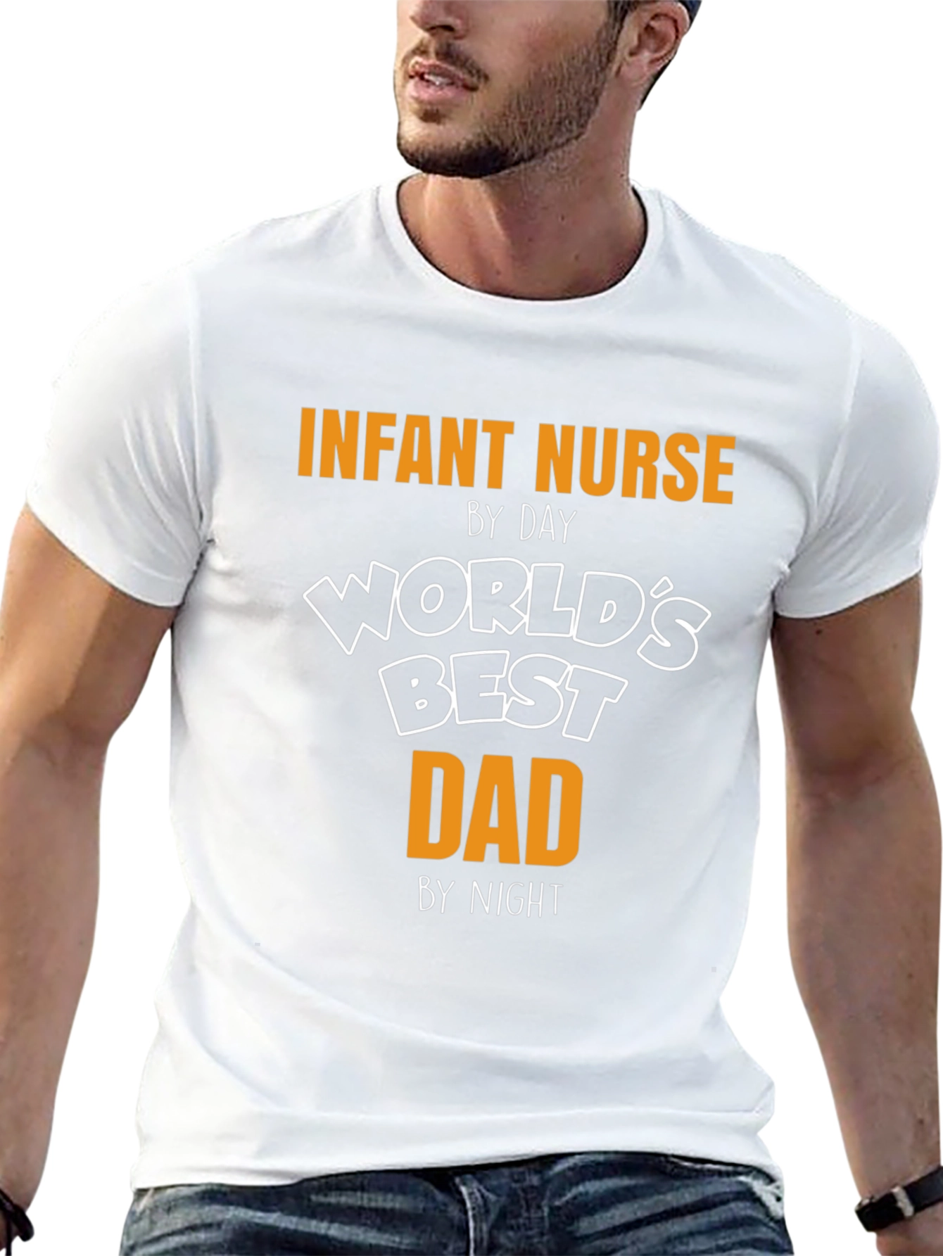 Infant Nurse Dad T-Shirt - By Day By Night