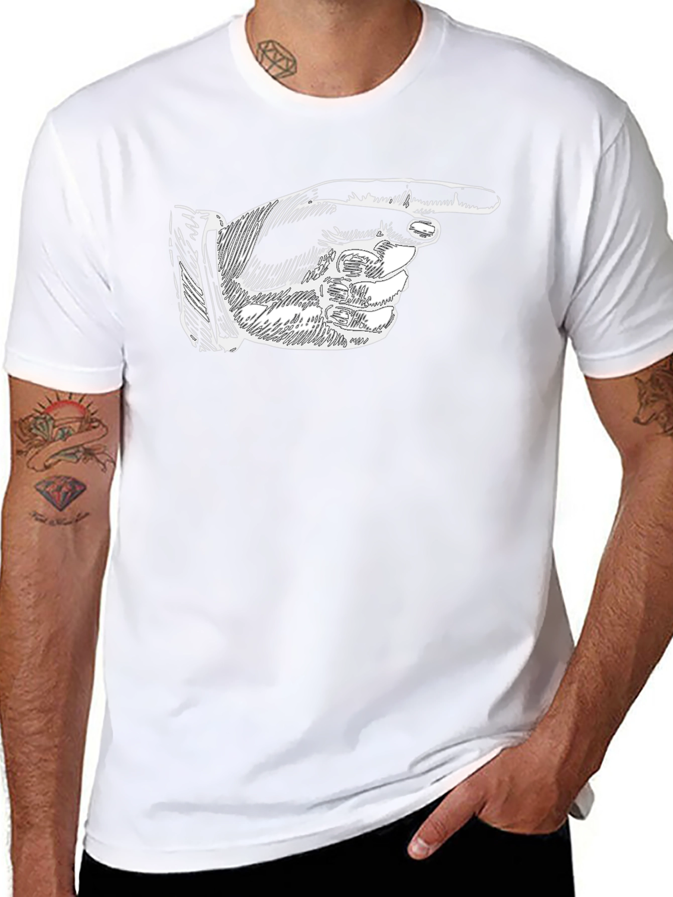Pointing Finger Graphic T-Shirt - Classic Black Tee