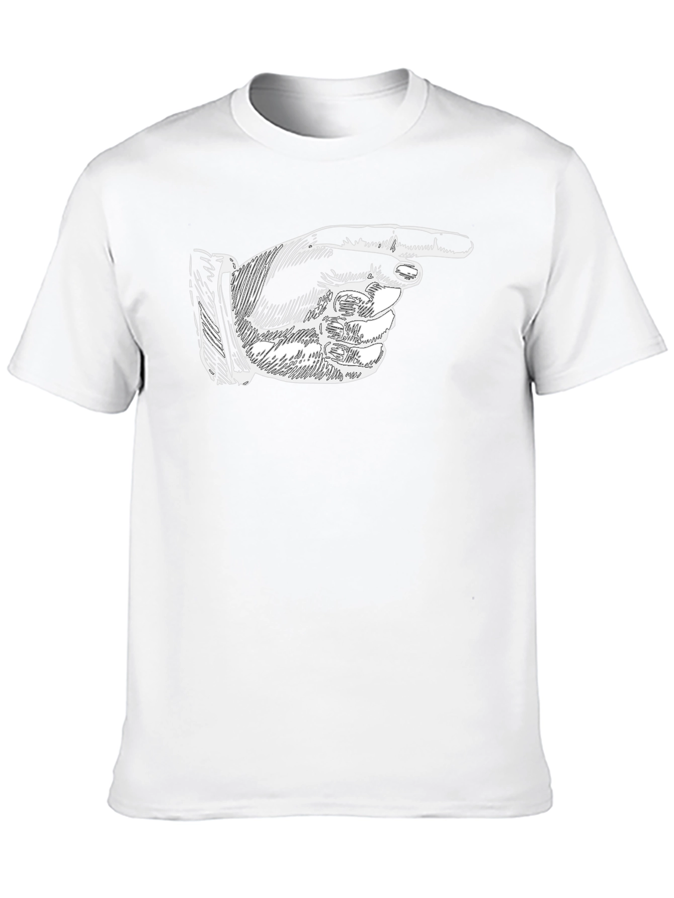 Pointing Finger Graphic T-Shirt - Classic Black Tee