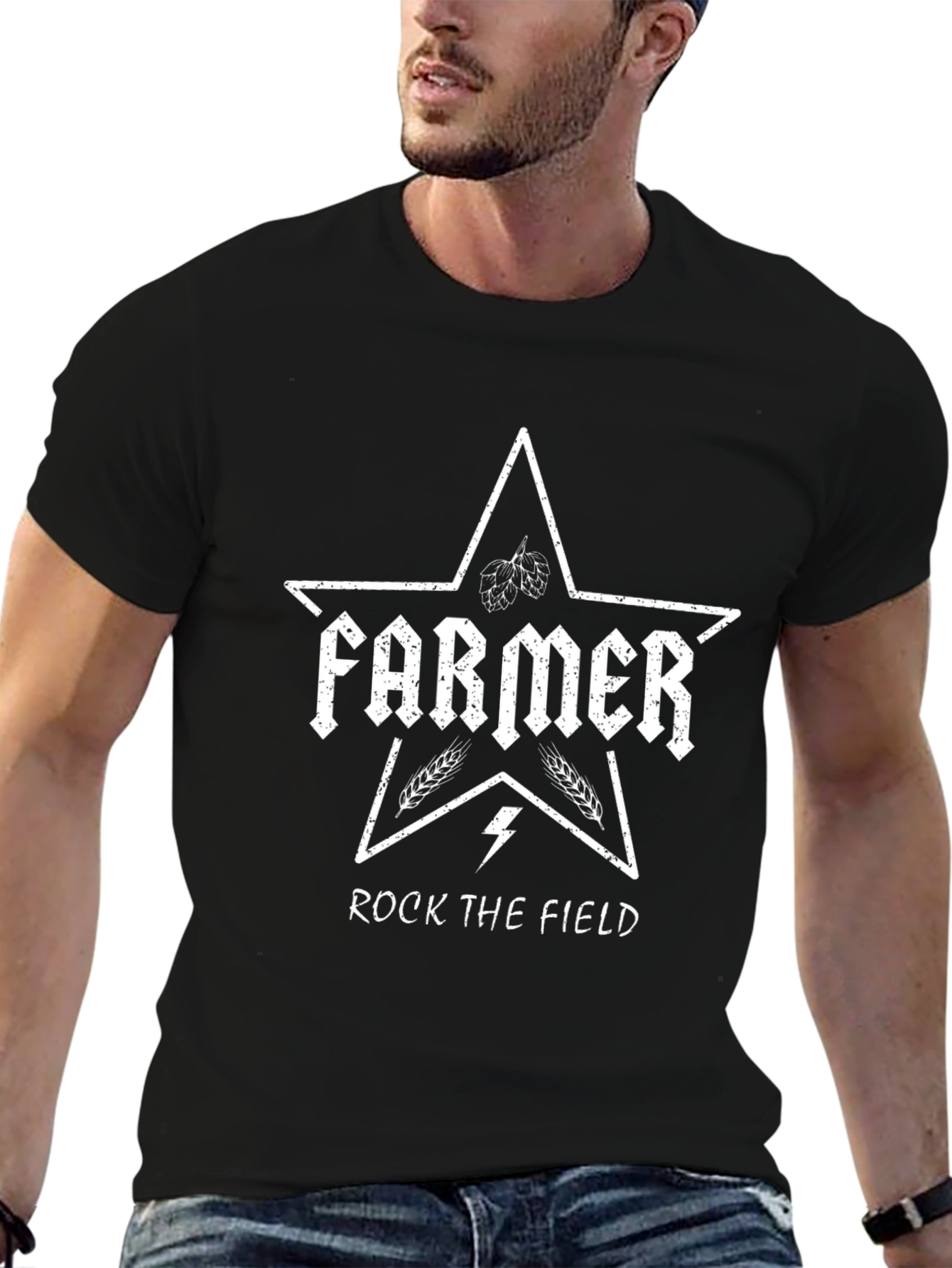 Farmer Rock The Field Star T-Shirt
