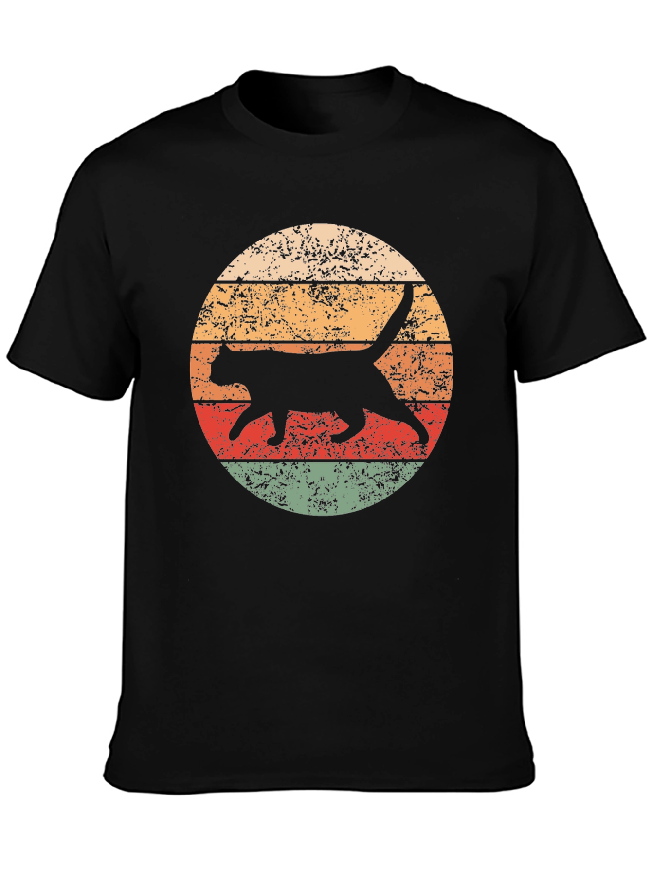 Retro Cat Graphic T-Shirt - Cool Feline Design