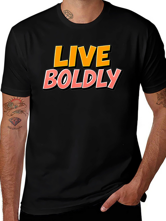 Live Boldly Graphic Tee - Black