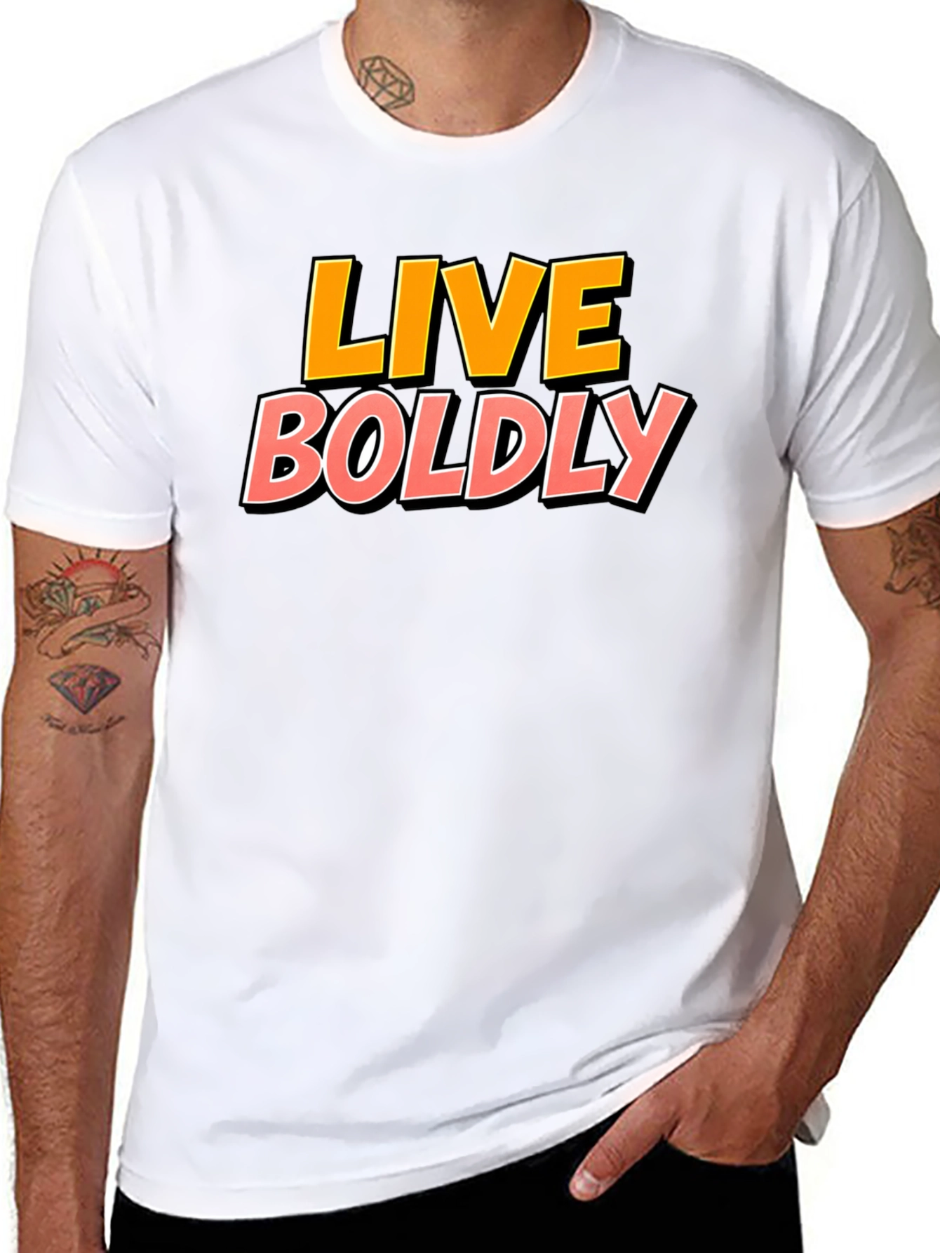 Live Boldly Graphic Tee - Black