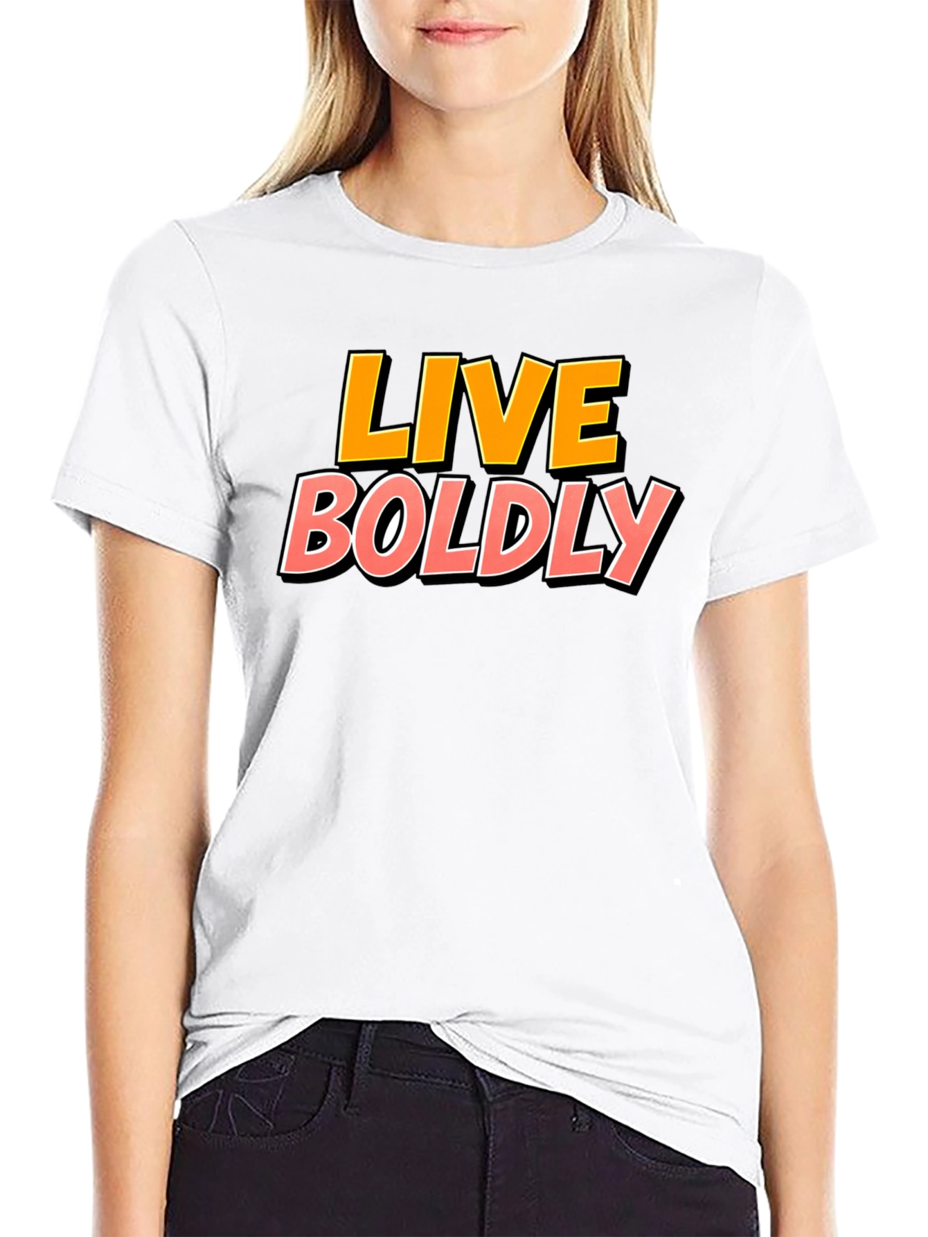 Live Boldly Graphic Tee - Black